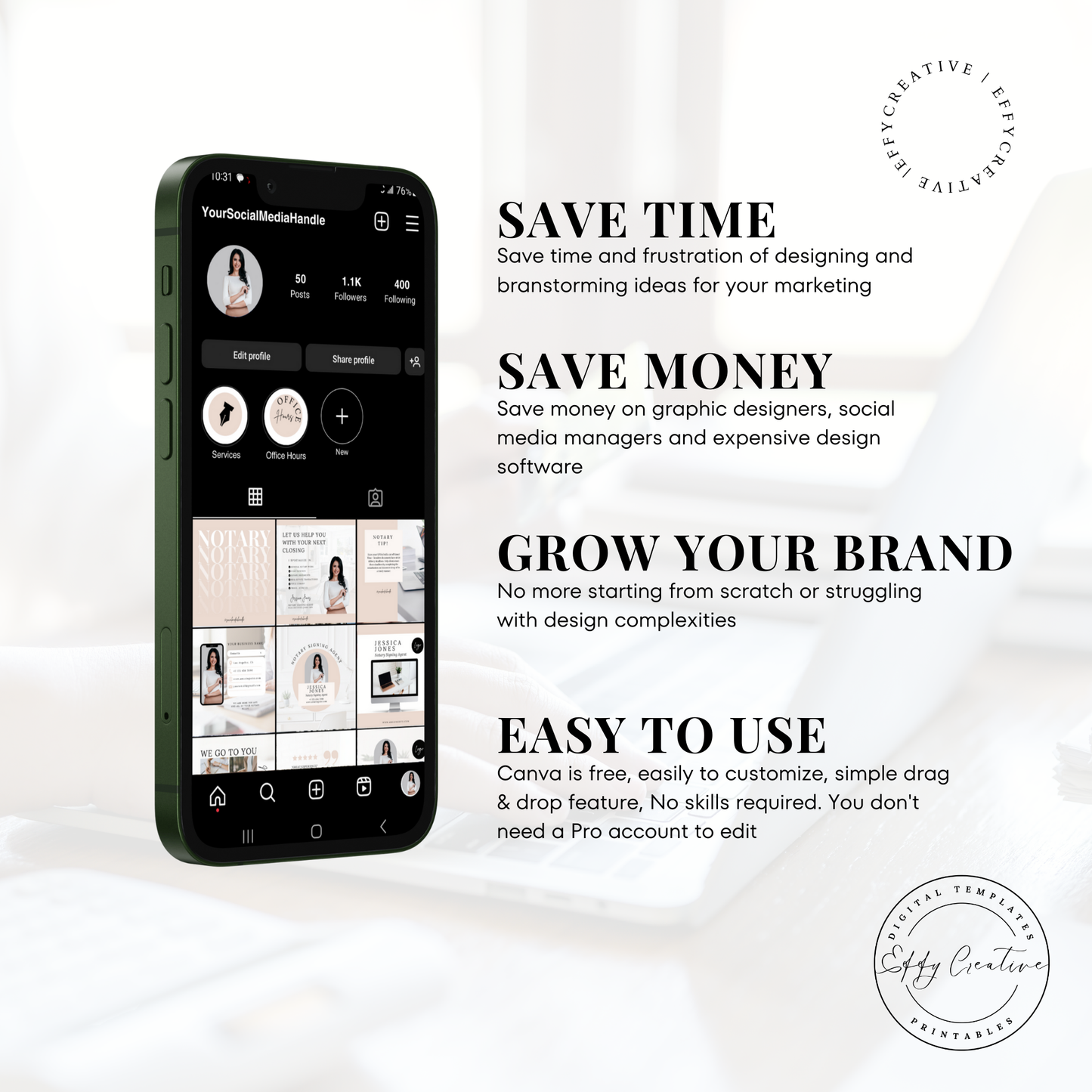 Notary Social Media Kit - Beige