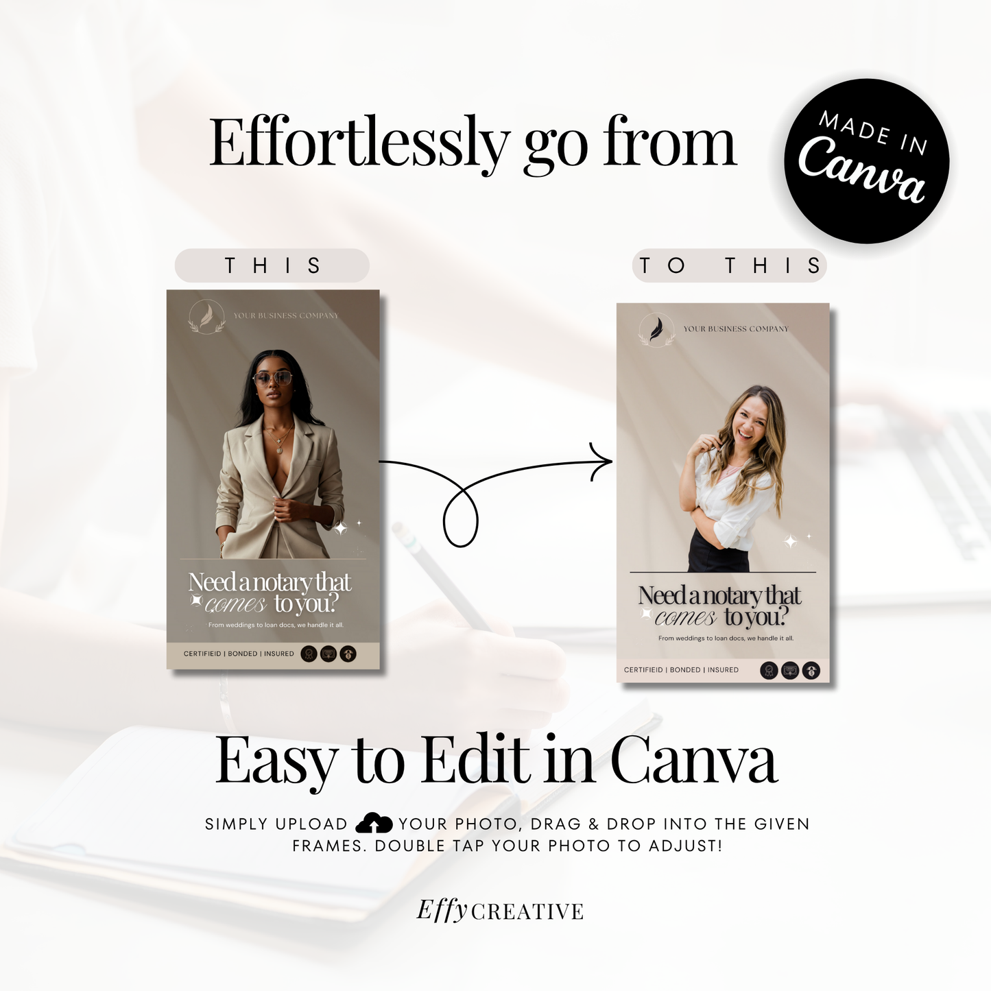 Notary Animated Video Template, Notary Digital Business Card - Mobile Notary