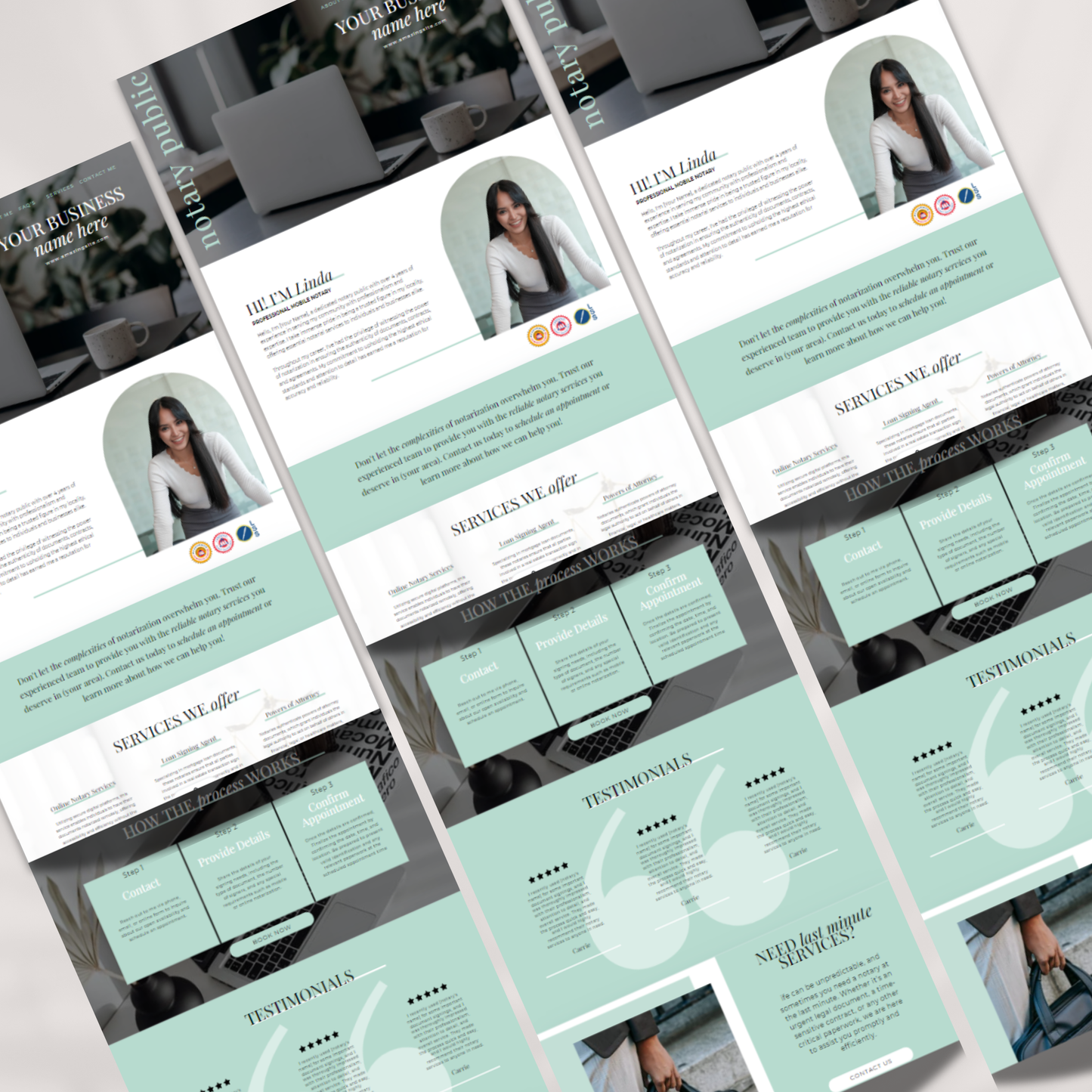 Notary Canva Website - Teal