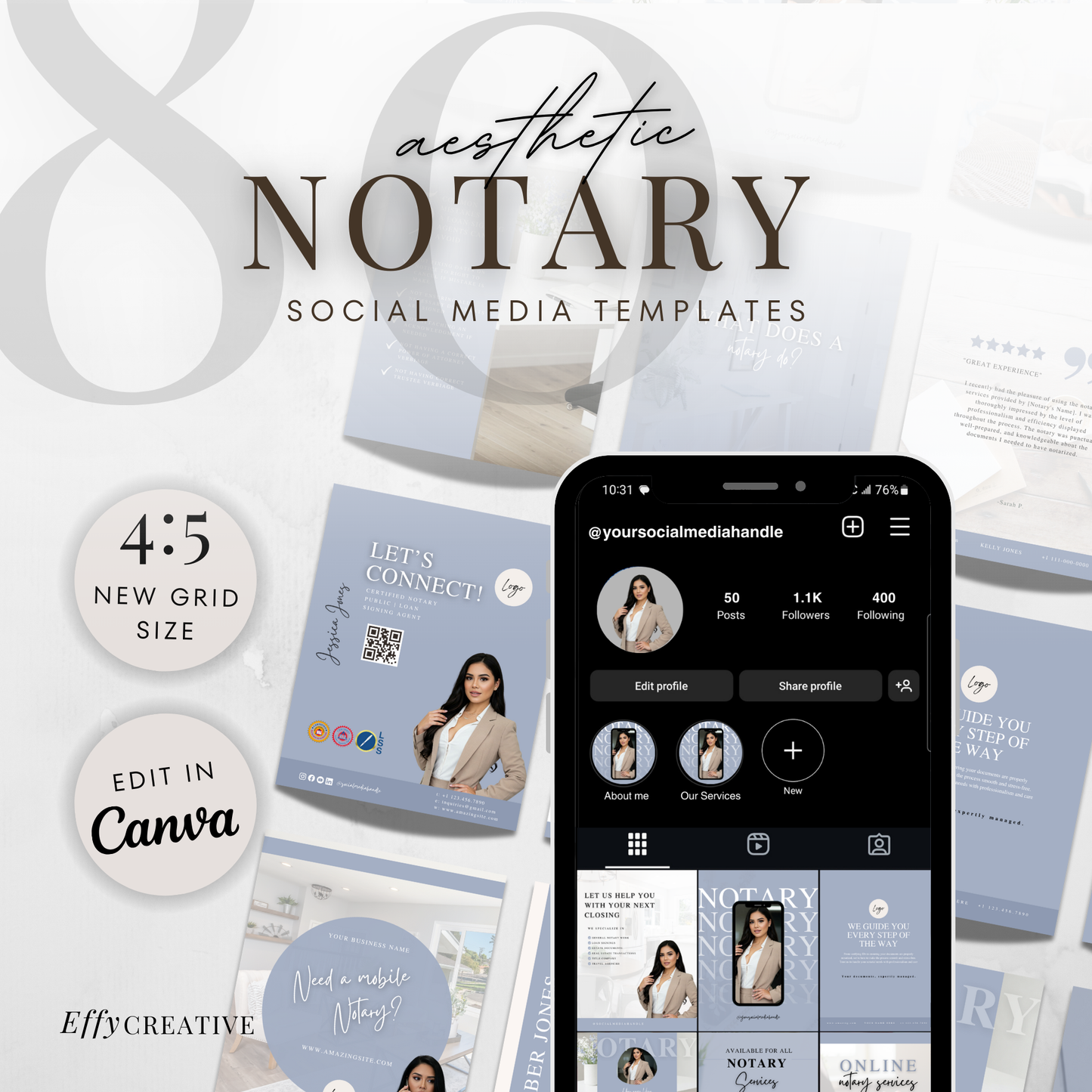 80 Notary Social Media Posts 4:5 Ratio