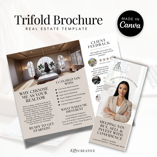 Real Estate Trifold Brochure Template