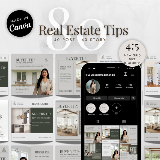 Real Estate Templates Social Media Kit Buyer Seller Tips