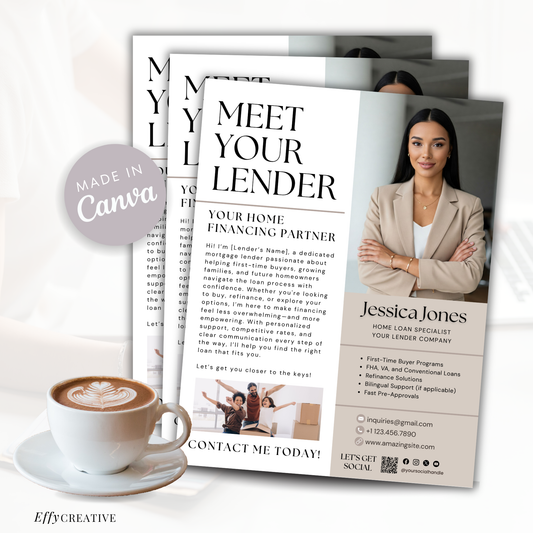 Lender Marketing Flyer Template - Meet Your Lender Flyer
