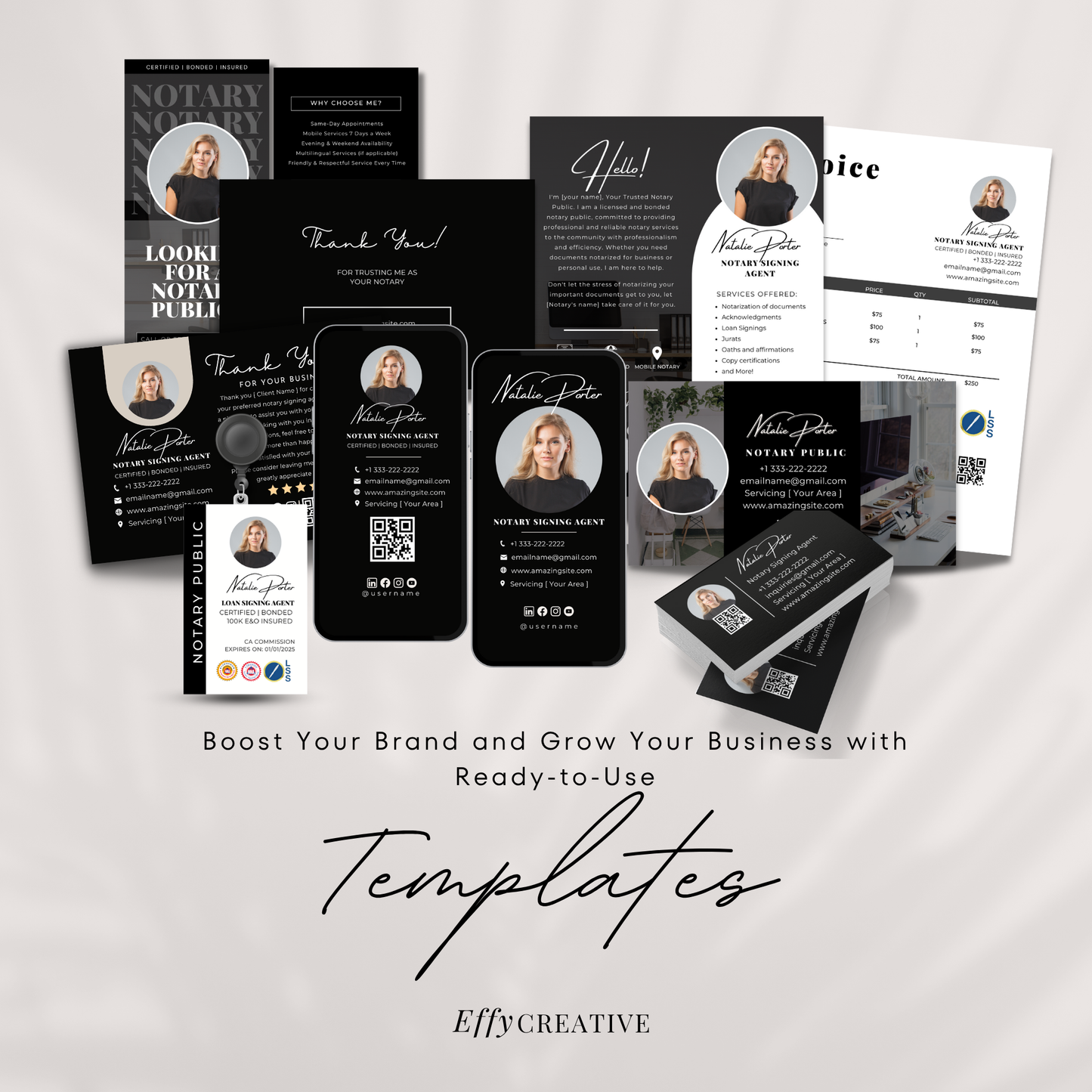 Notary Starter Bundle Kit - Professional Marketing Templates