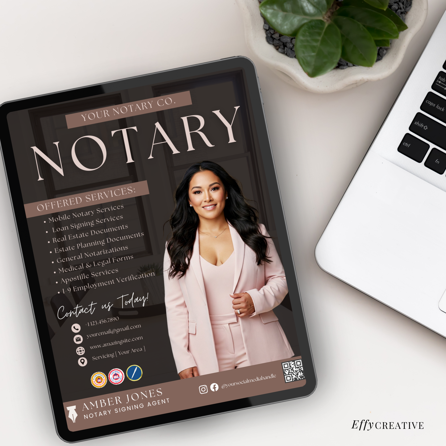 Notary Digital Marketing Flyer - Mobile Notary Flyer