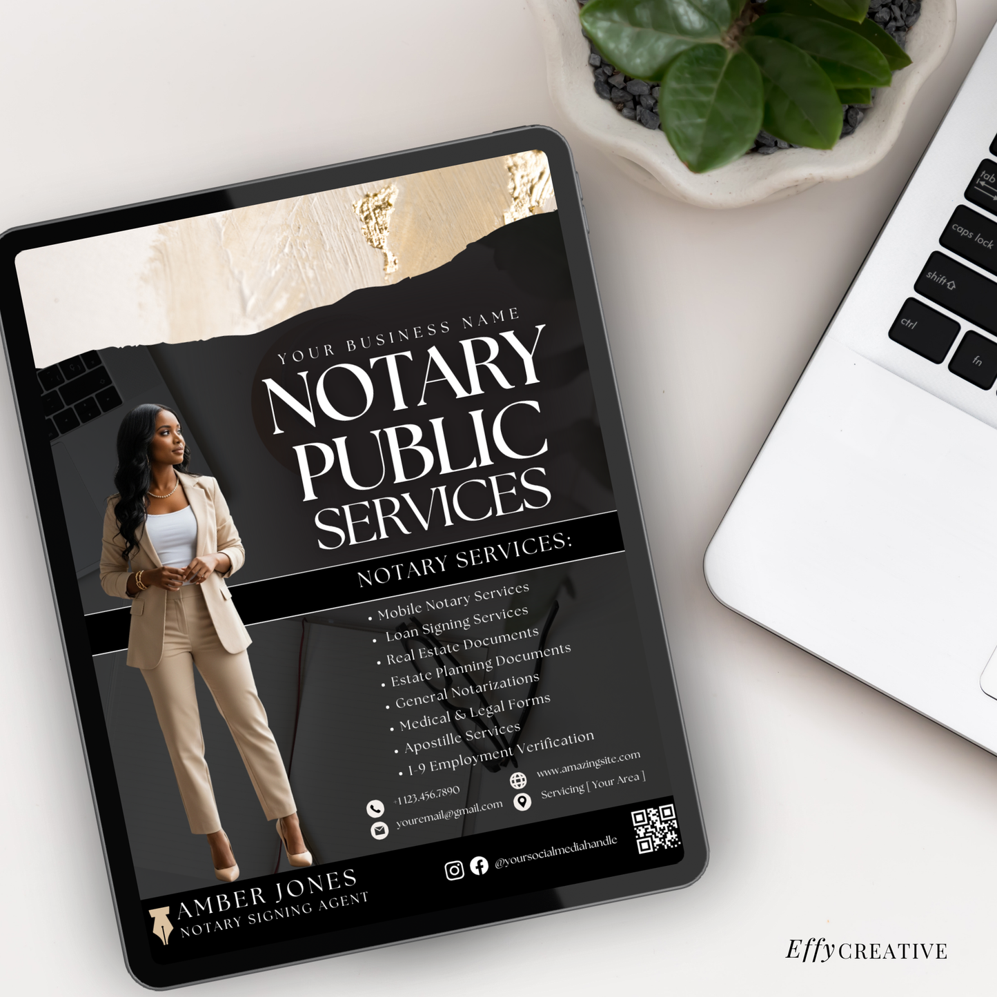 Notary Digital Marketing Flyer - Mobile Notary Flyer