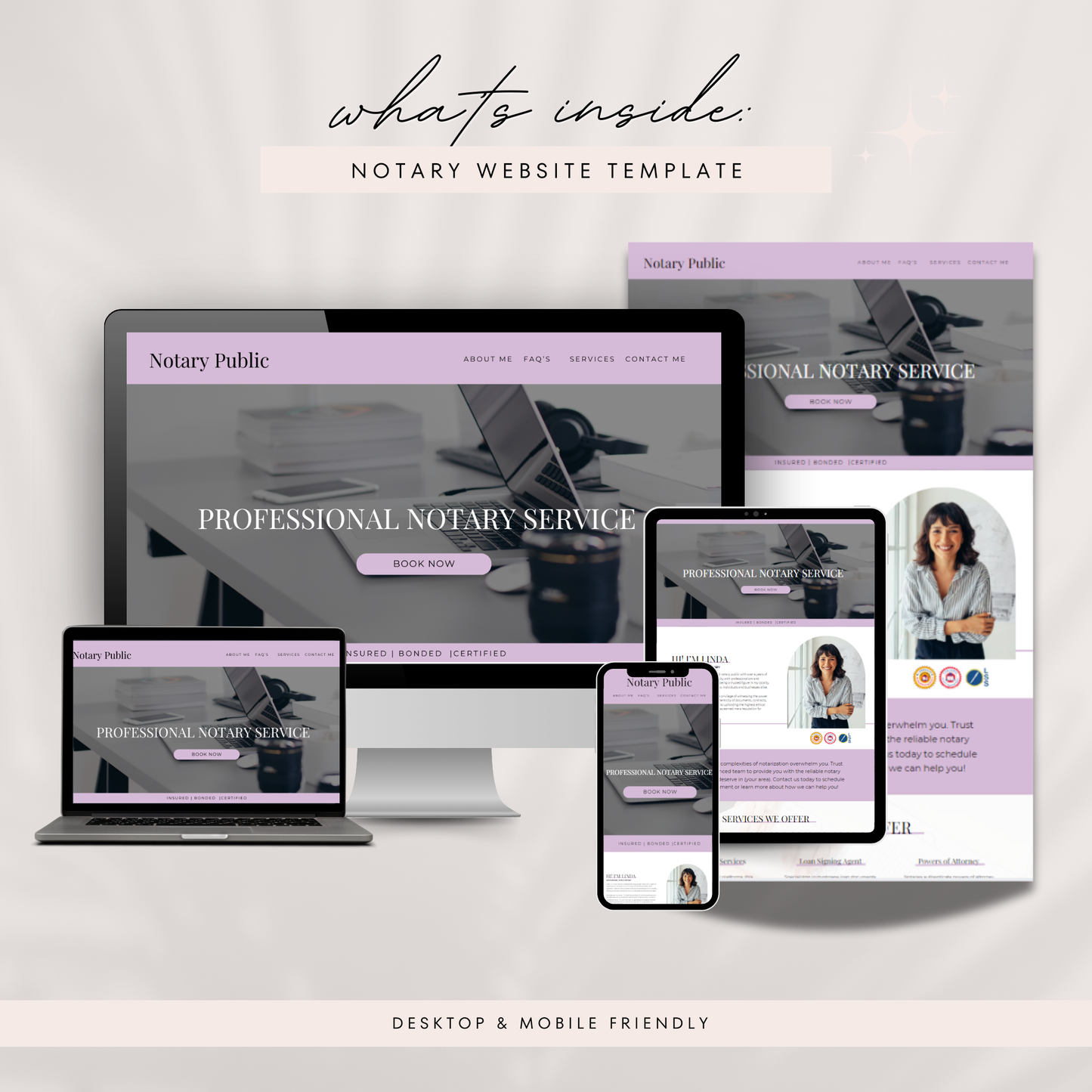 Notary Canva Website - Lilac