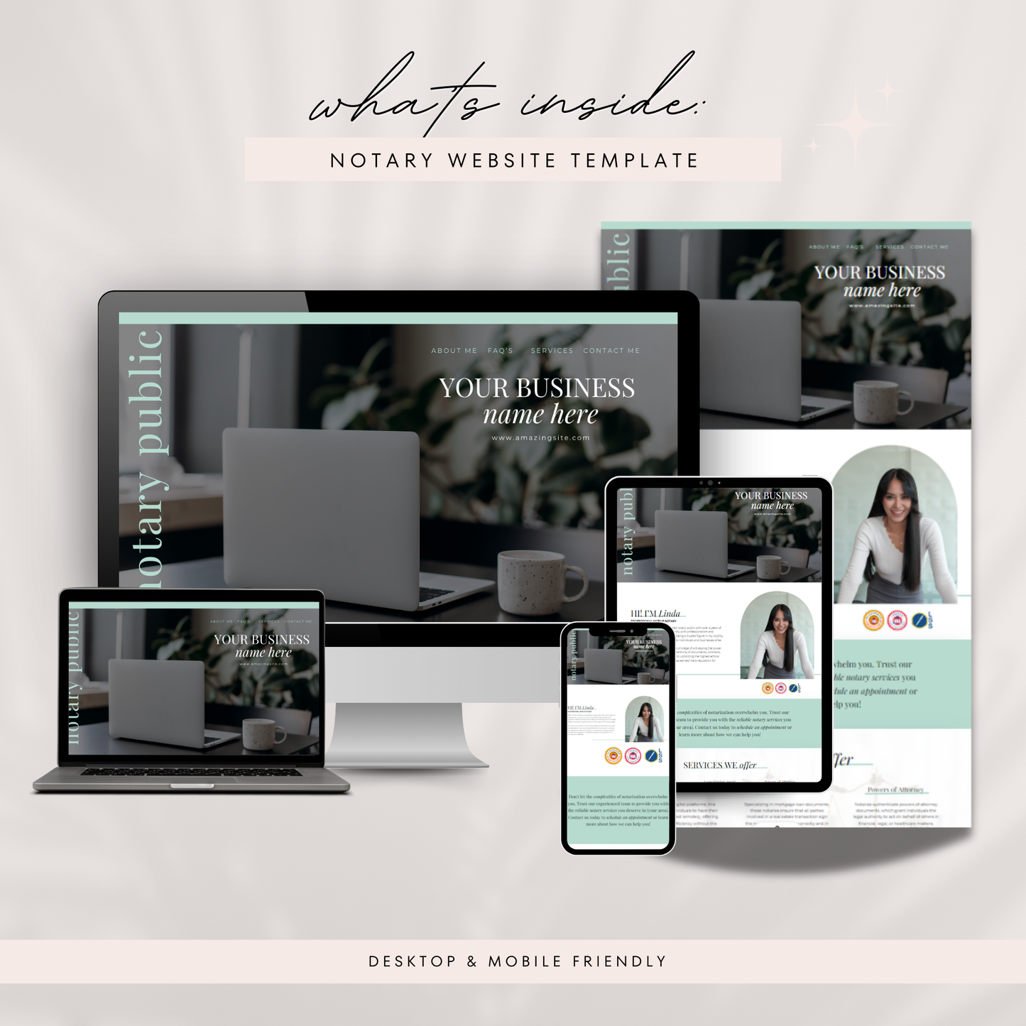 Notary Canva Website - Teal