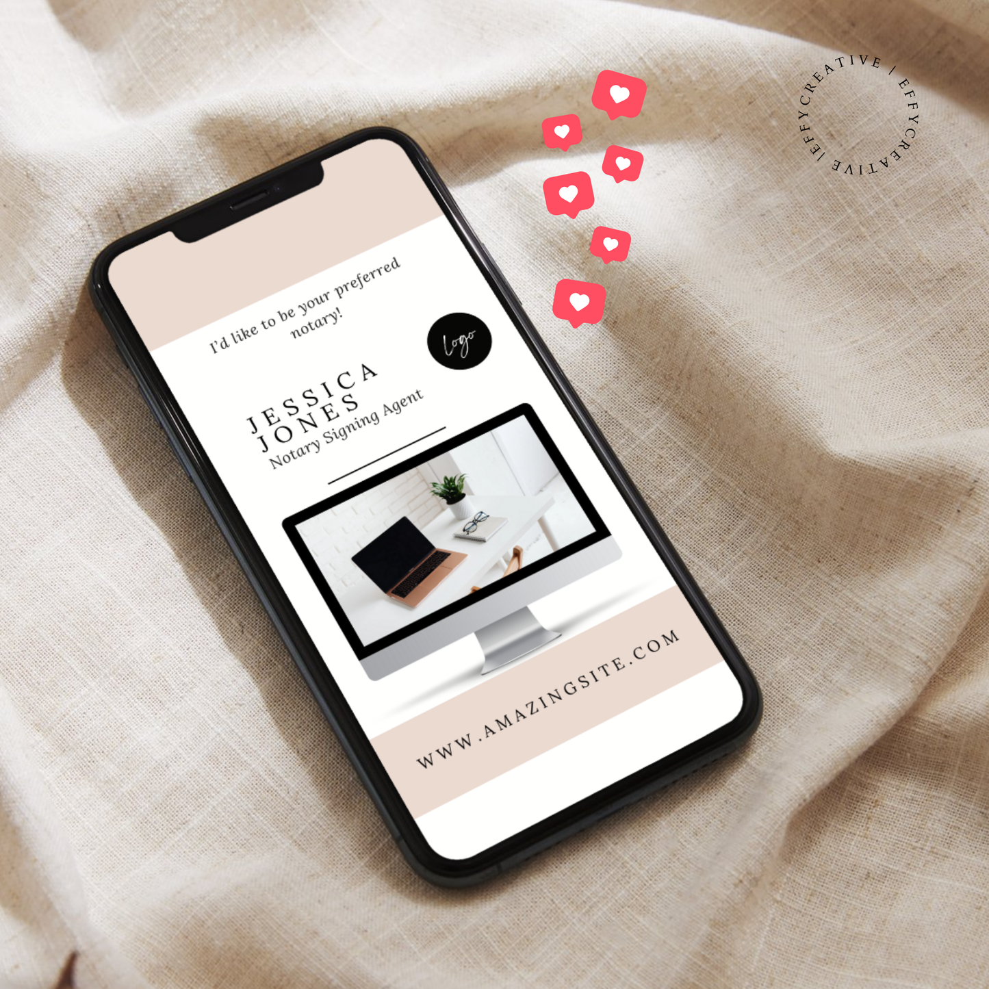 Notary Social Media Kit - Beige