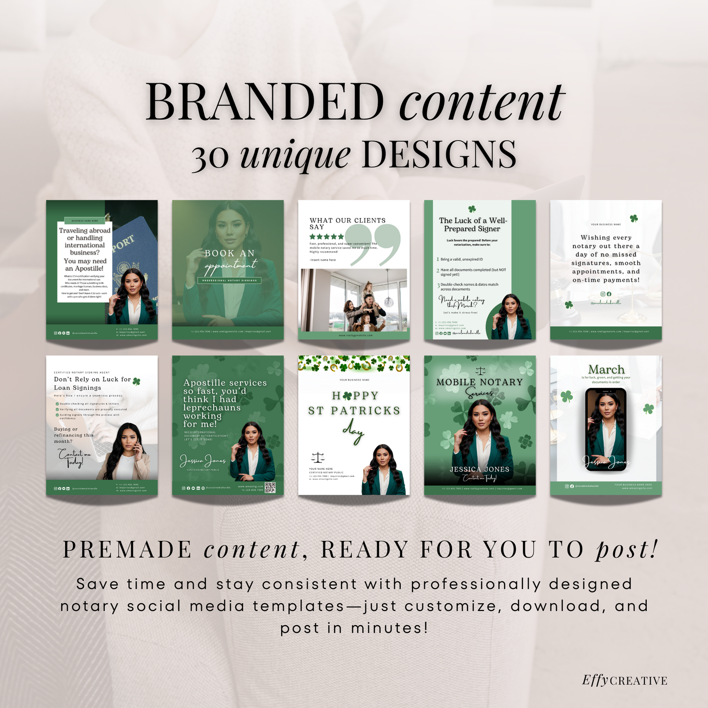 St. Patrick’s Day Notary Social Media Templates