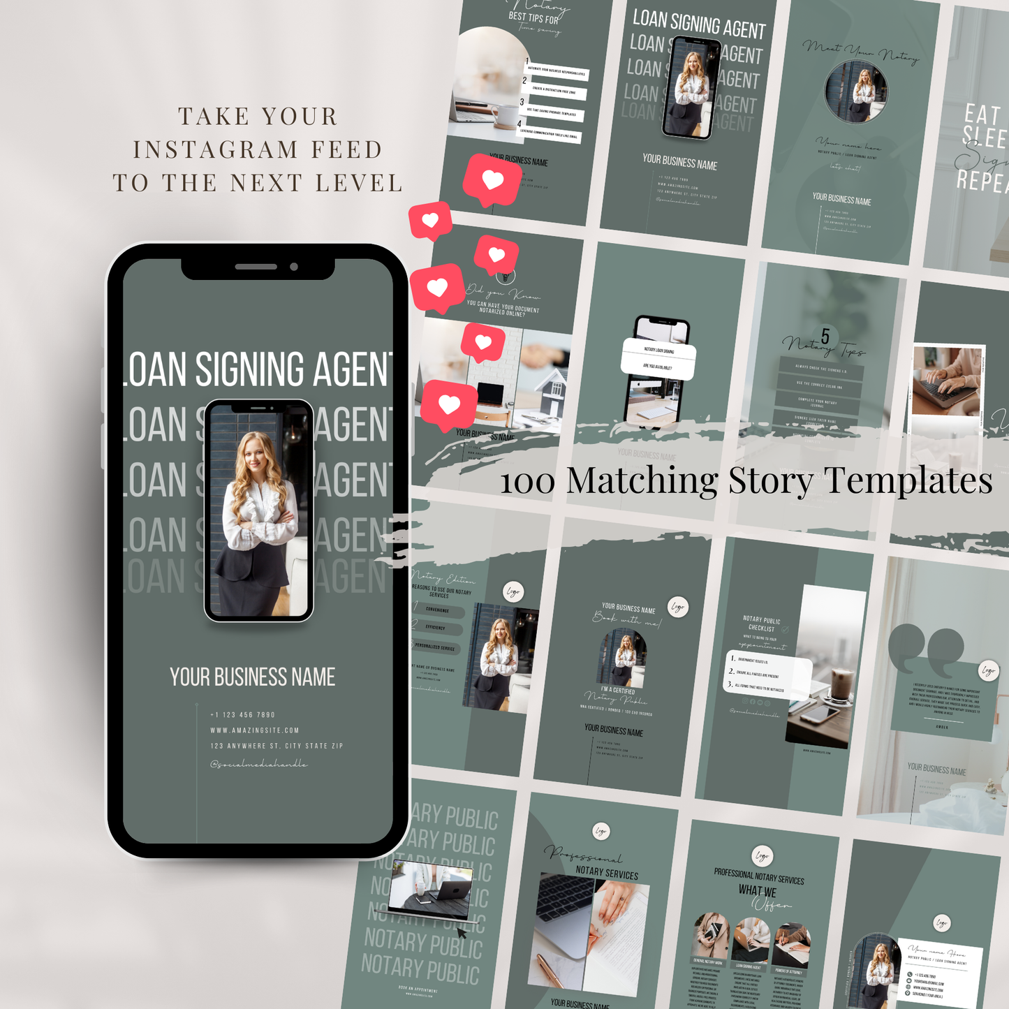 Notary Social Media Kit - Green