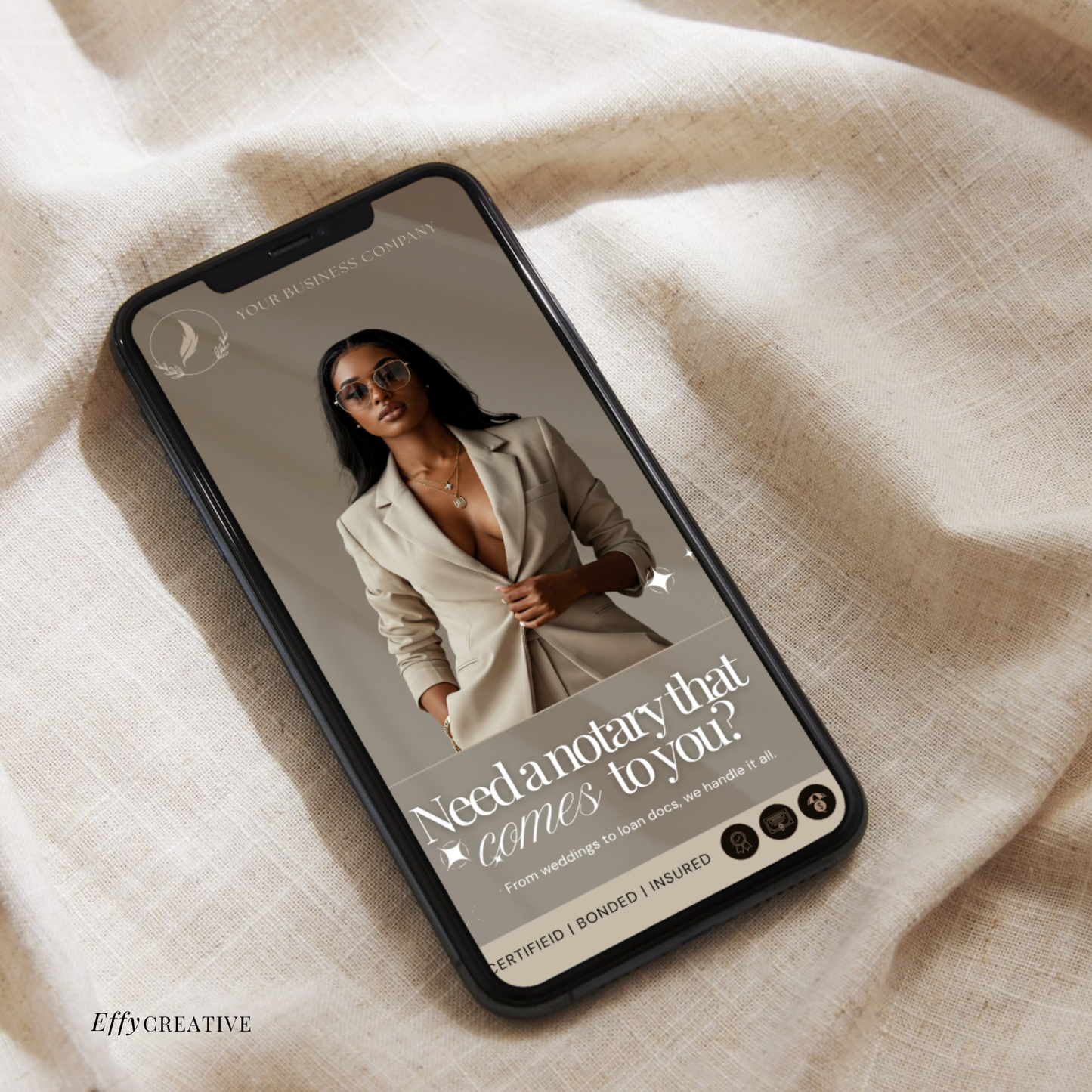 Notary Animated Video Template, Notary Digital Business Card - Mobile Notary