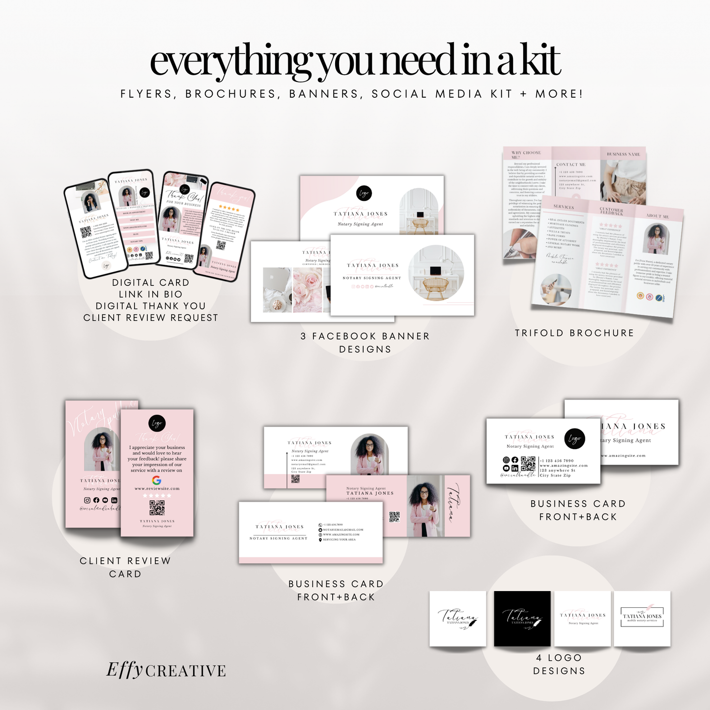 Ultimate Notary Branding Kit – Pink Aesthetic Templates for Social Media + Marketing