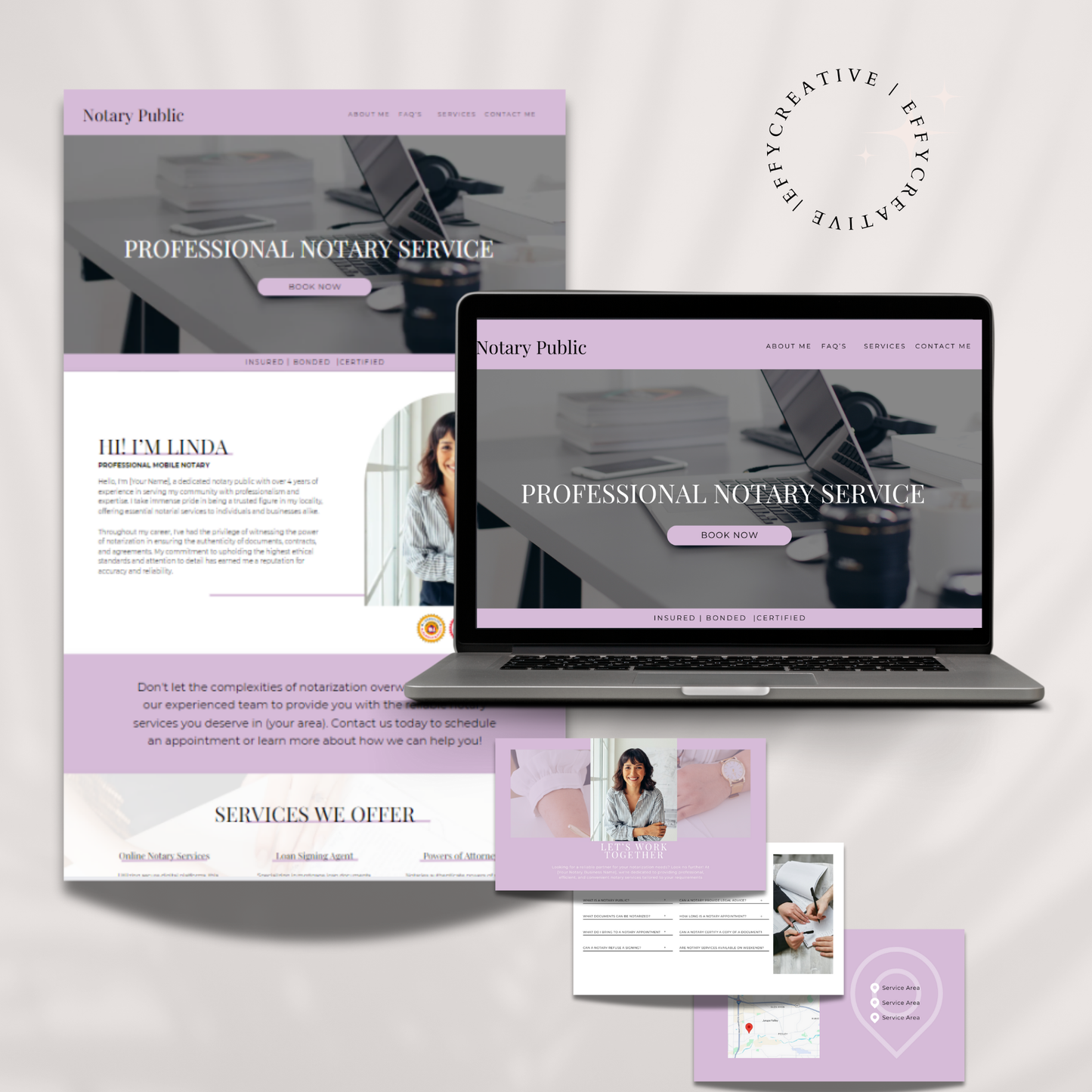 Notary Canva Website - Lilac