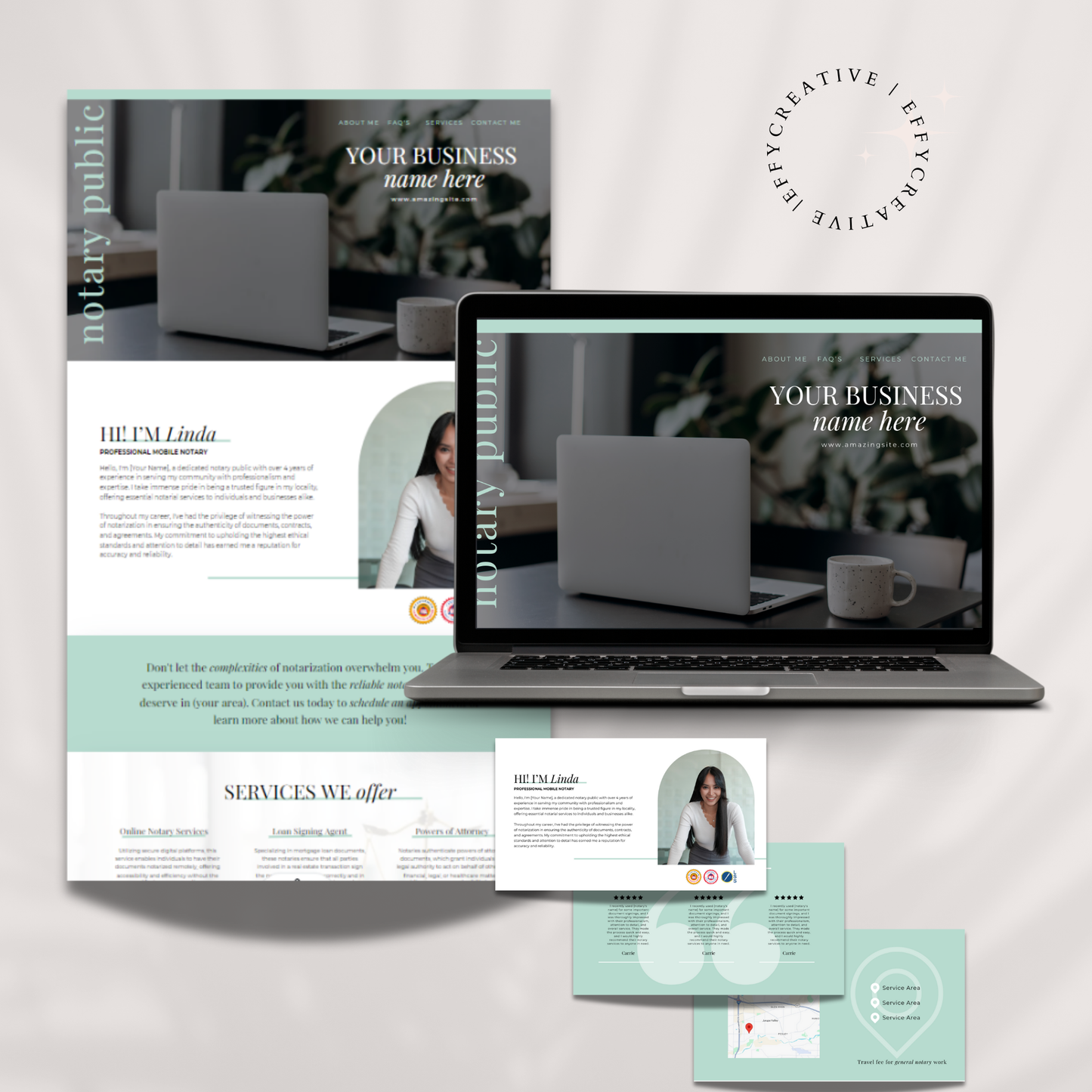 Notary Canva Website - Teal