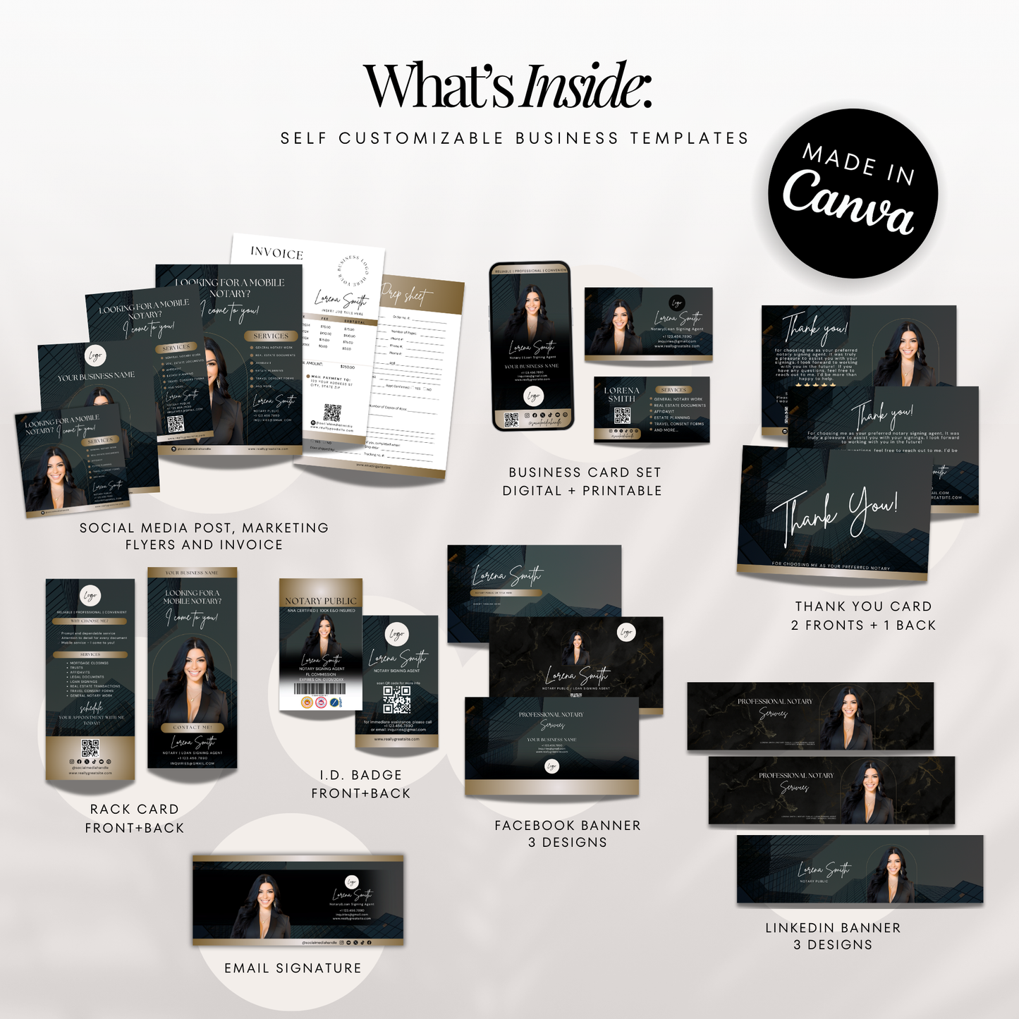 Notary Starter Bundle Kit - Professional Marketing Templates
