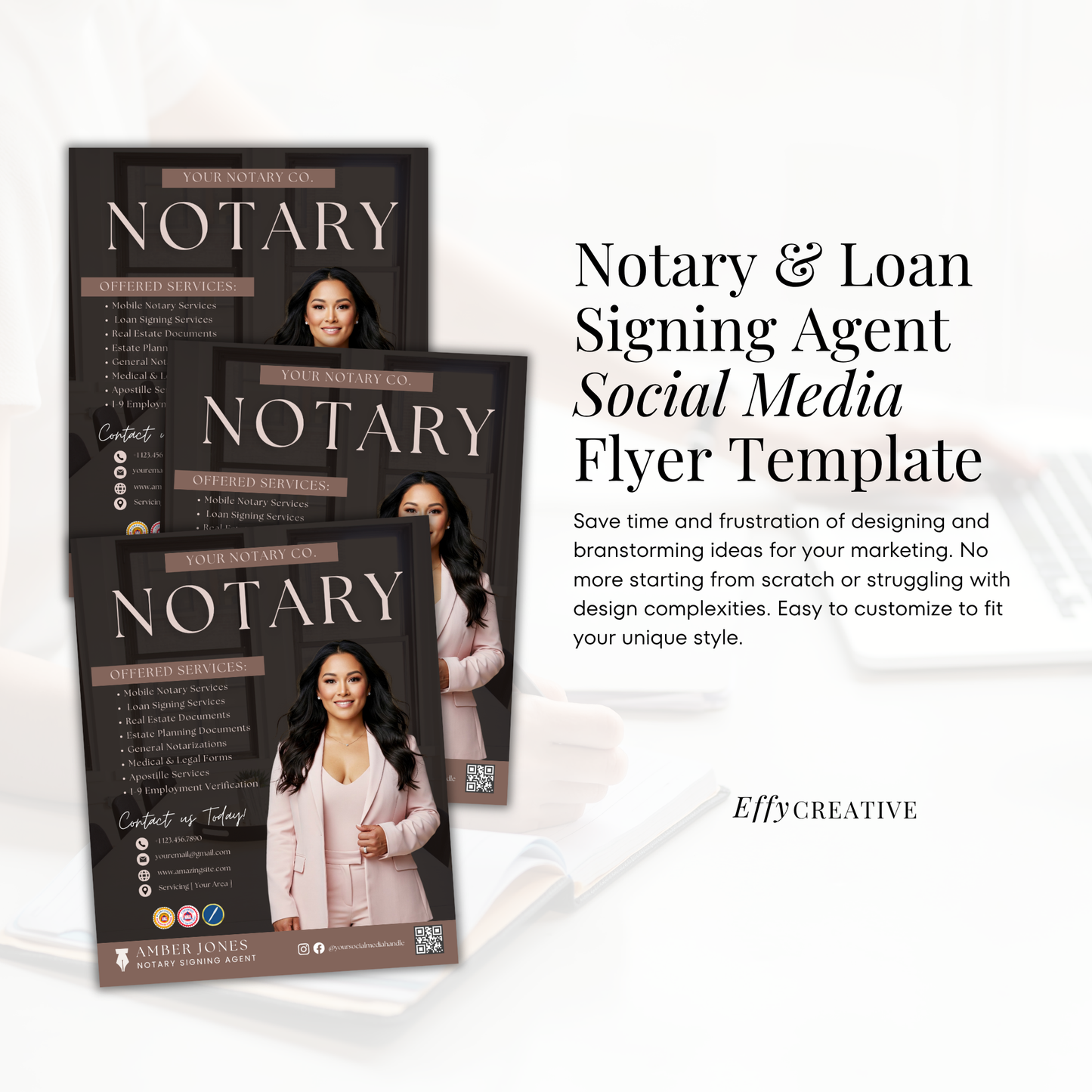 Notary Digital Marketing Flyer - Mobile Notary Flyer
