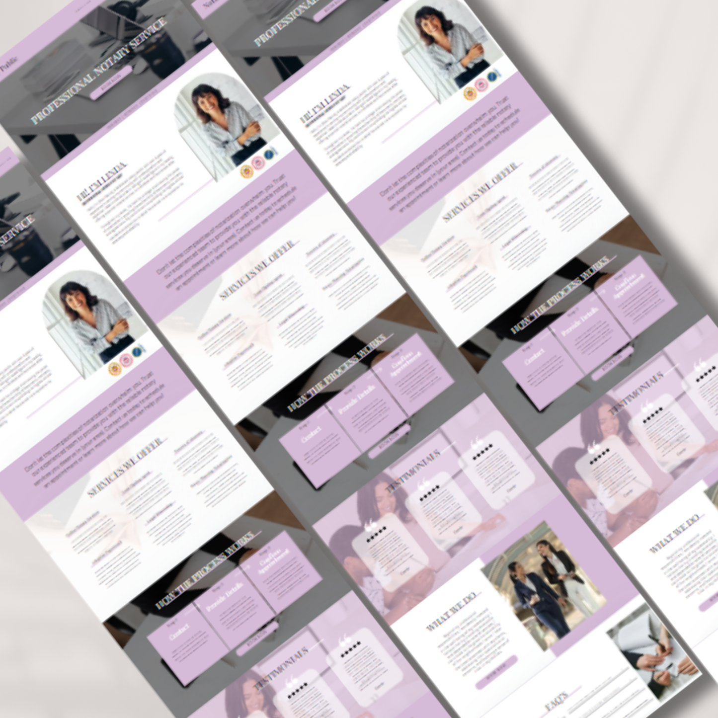 Notary Canva Website - Lilac