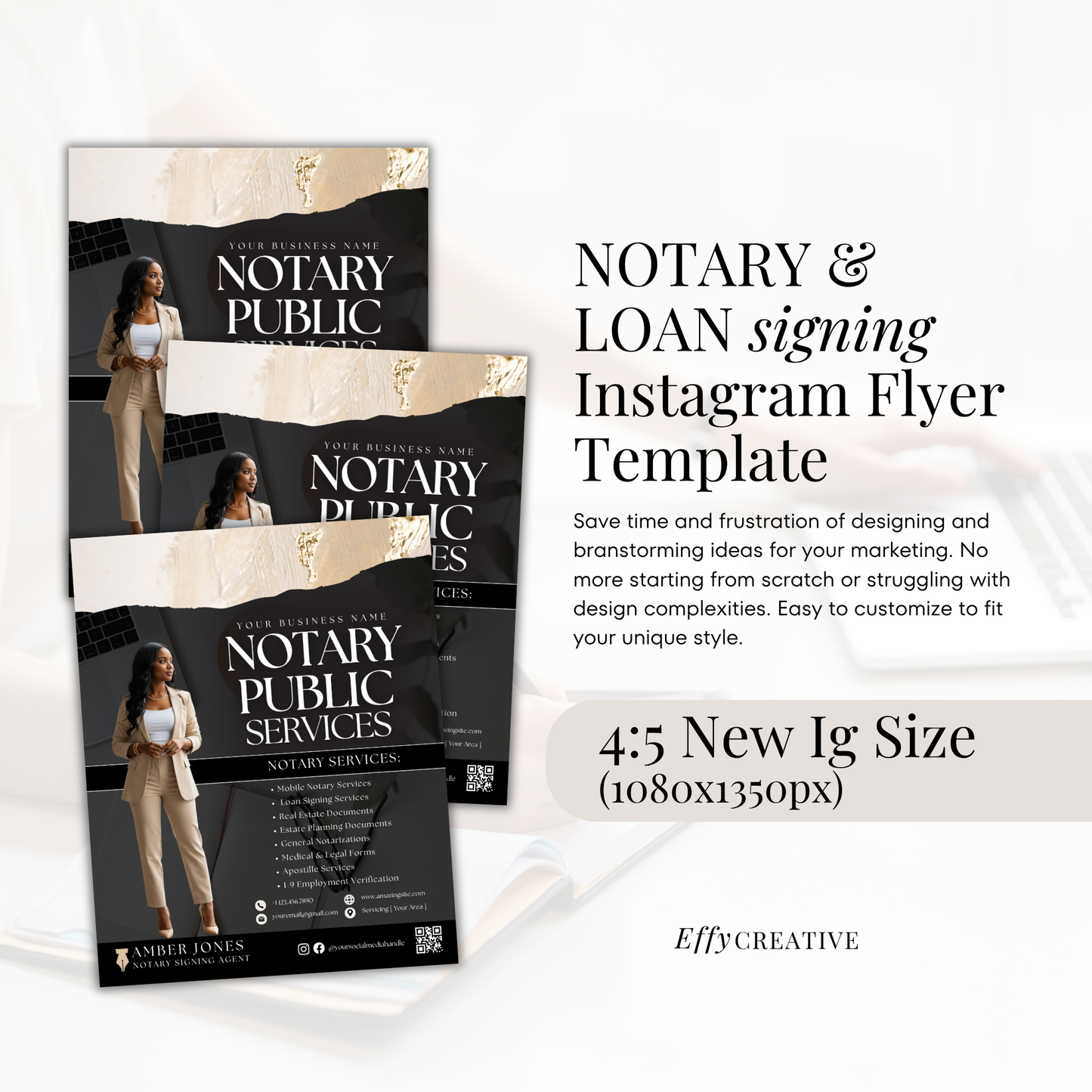Notary Digital Marketing Flyer - Mobile Notary Flyer