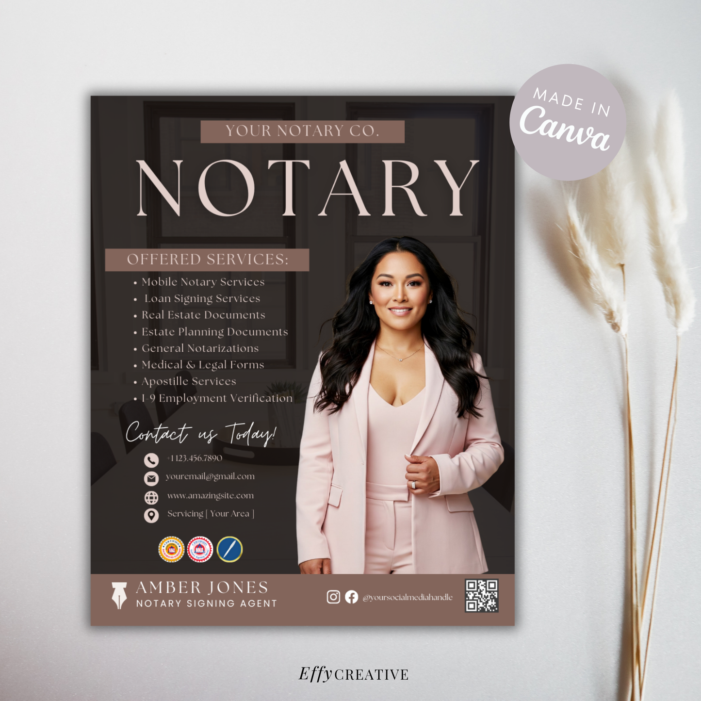 Notary Digital Marketing Flyer - Mobile Notary Flyer