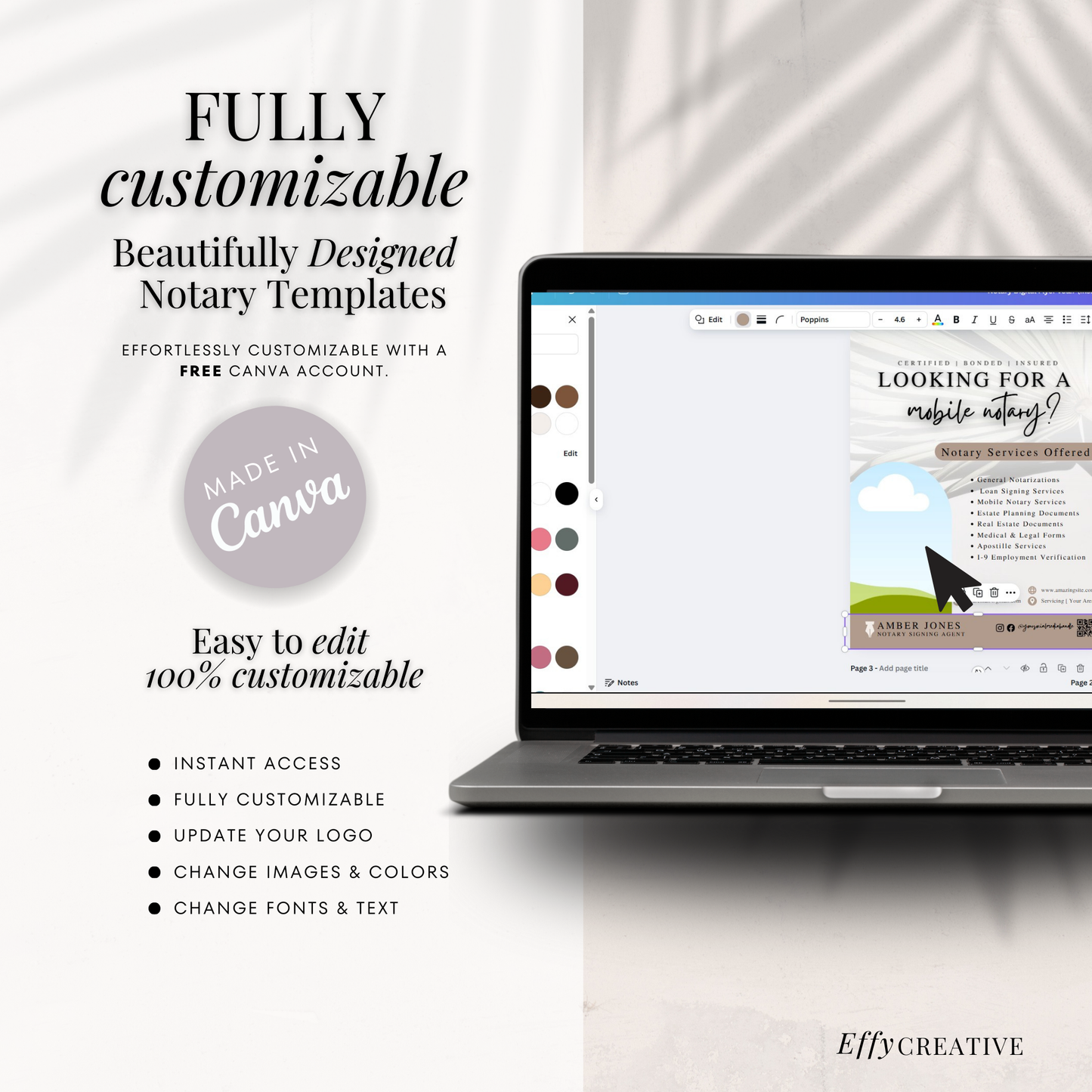 Notary Digital Marketing Flyer - Beige