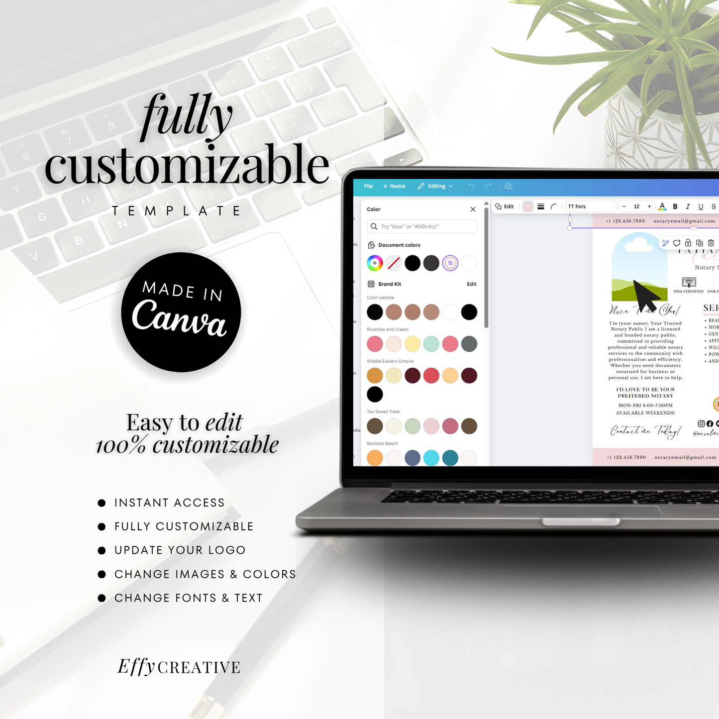 Ultimate Notary Branding Kit – Pink Aesthetic Templates for Social Media + Marketing