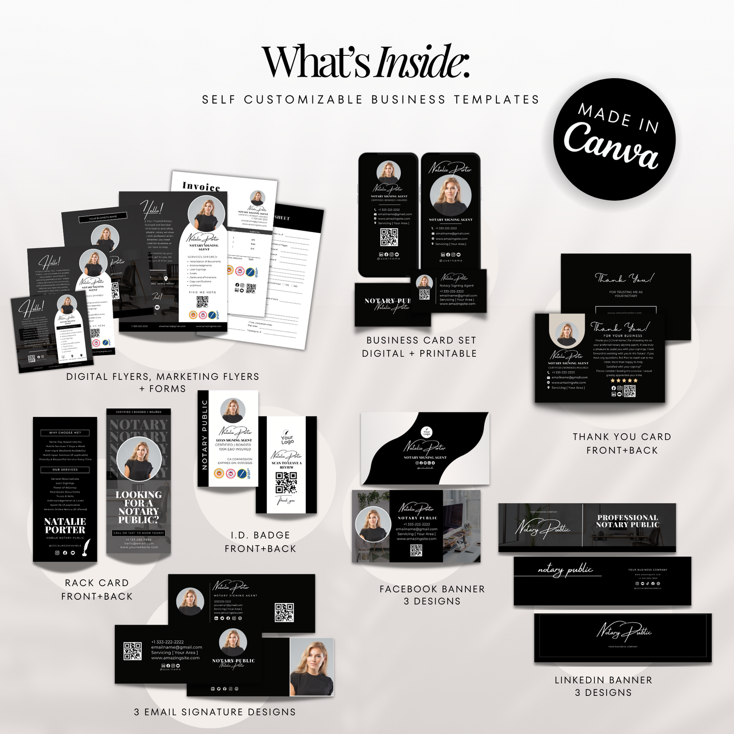 Notary Starter Bundle Kit - Professional Marketing Templates