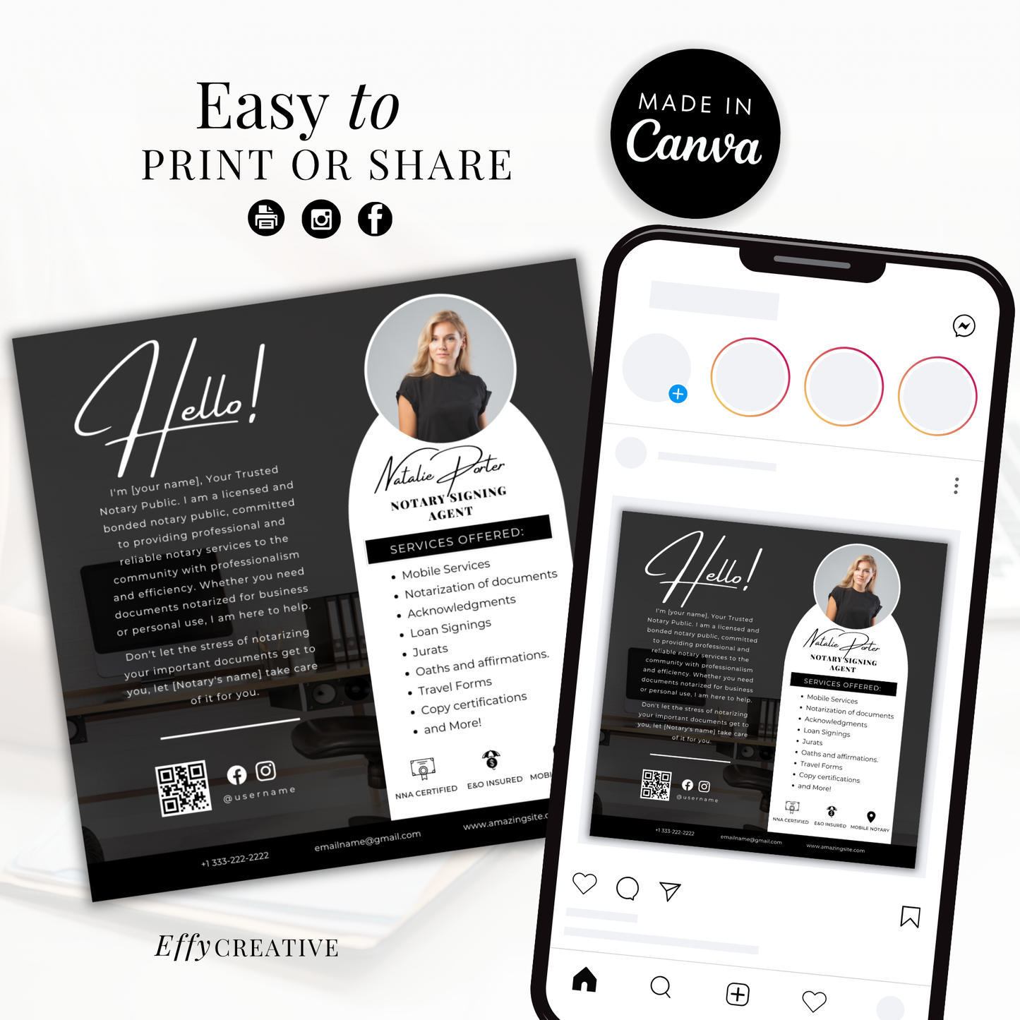 Notary Starter Bundle Kit - Professional Marketing Templates