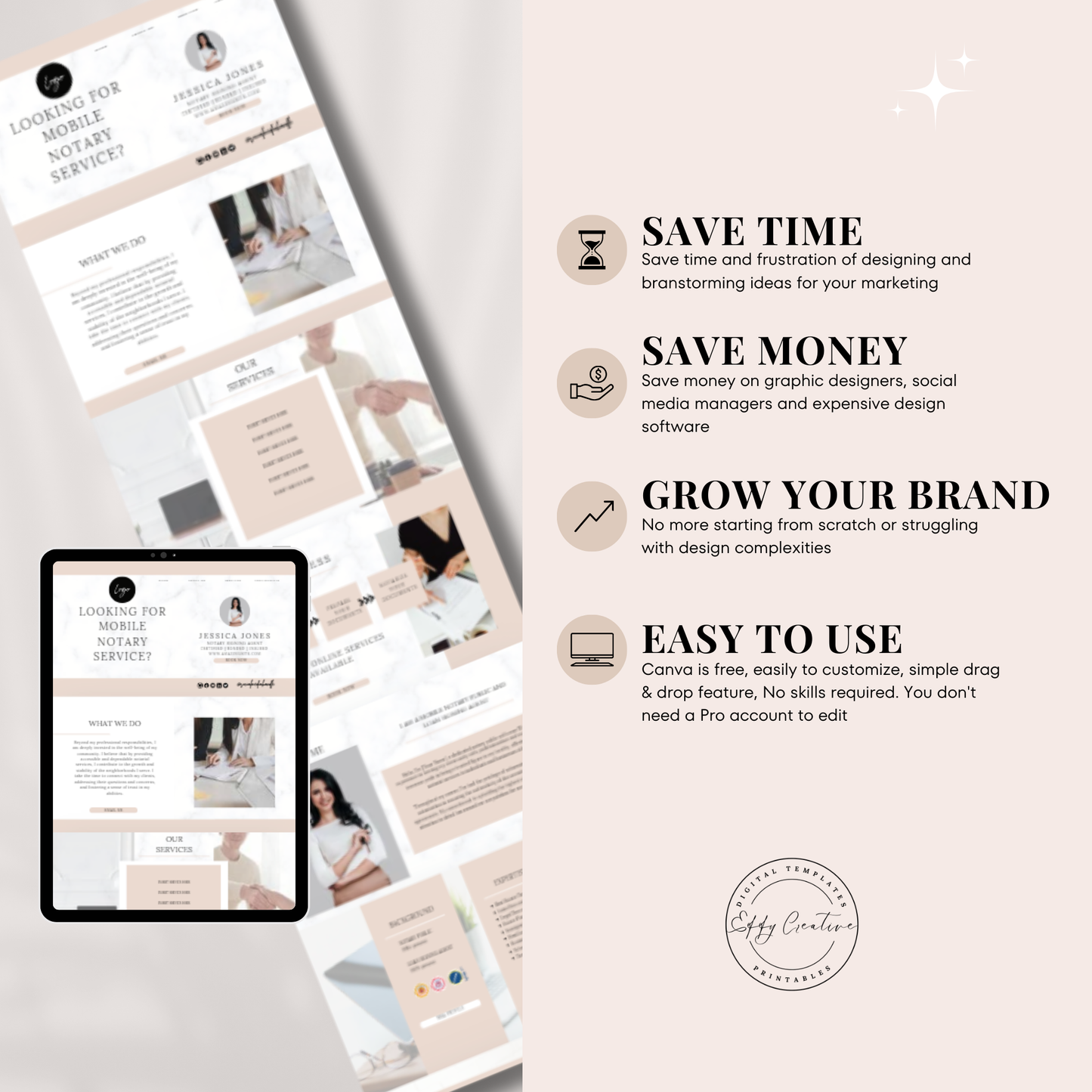 Notary Canva Website - Beige