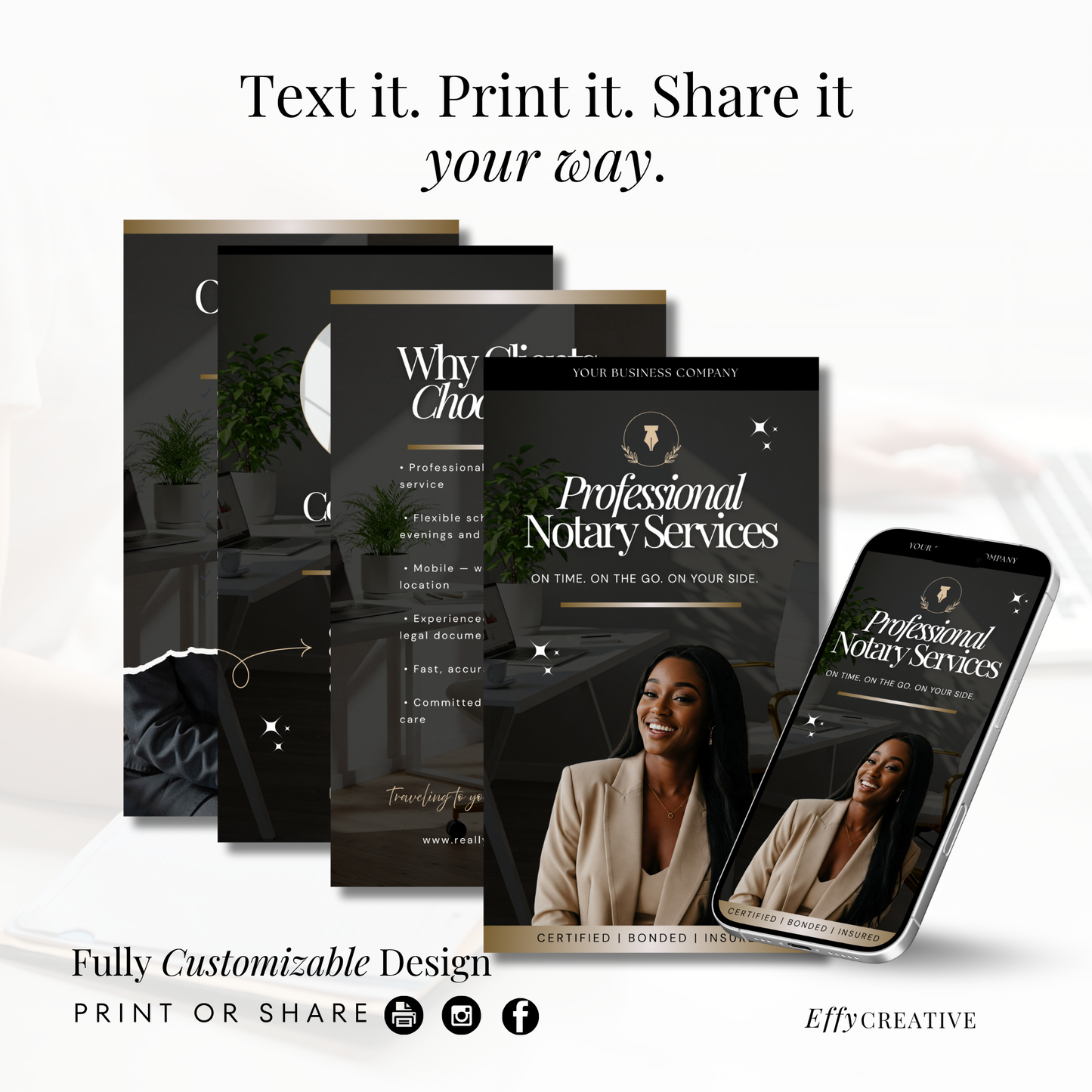 Notary Animated Video Template, Notary Digital Business Card