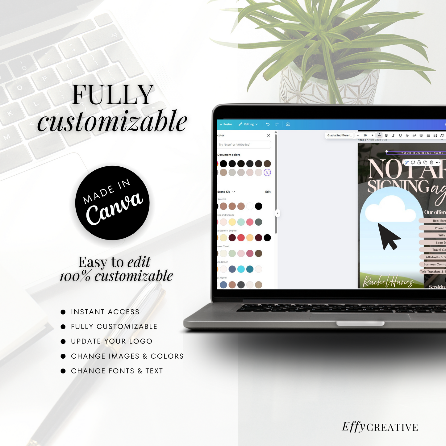 New Modern Notary Digital Marketing Flyer - Social Media Flyer Post - New IG Size