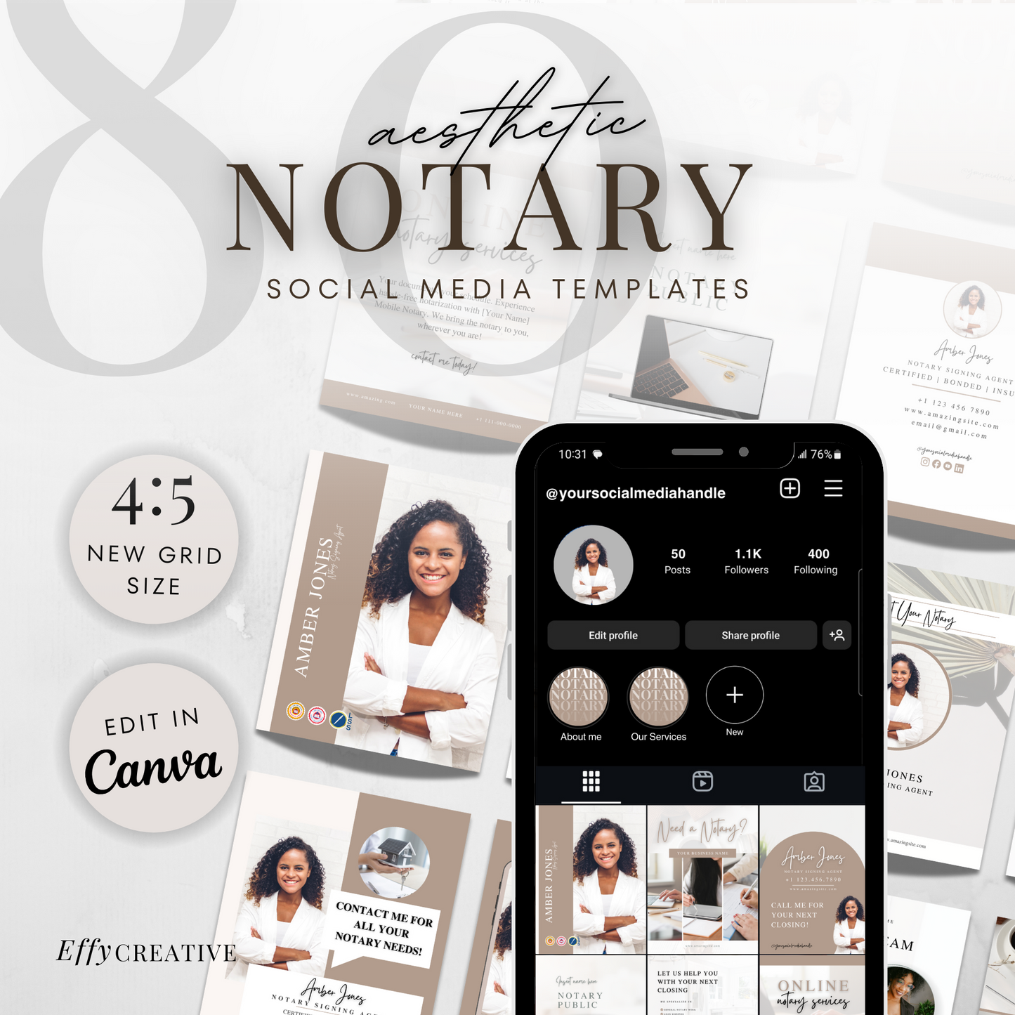 80 Notary Social Media Posts 4:5 Ratio