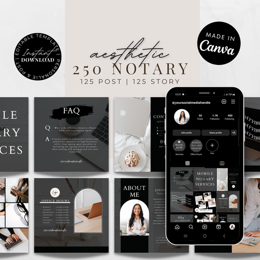 Notary Social Media Kit - Black