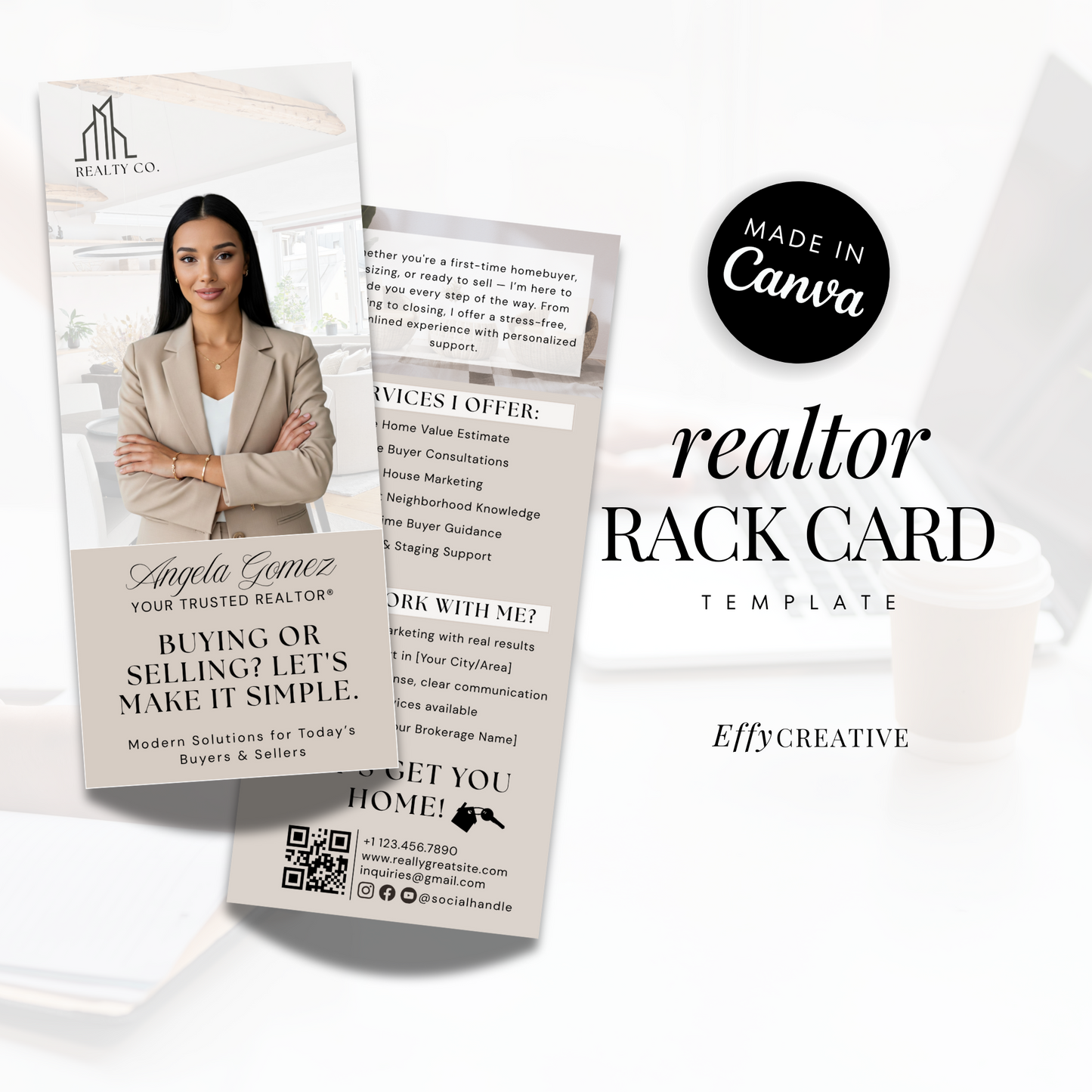 Real Estate Rack Card Template