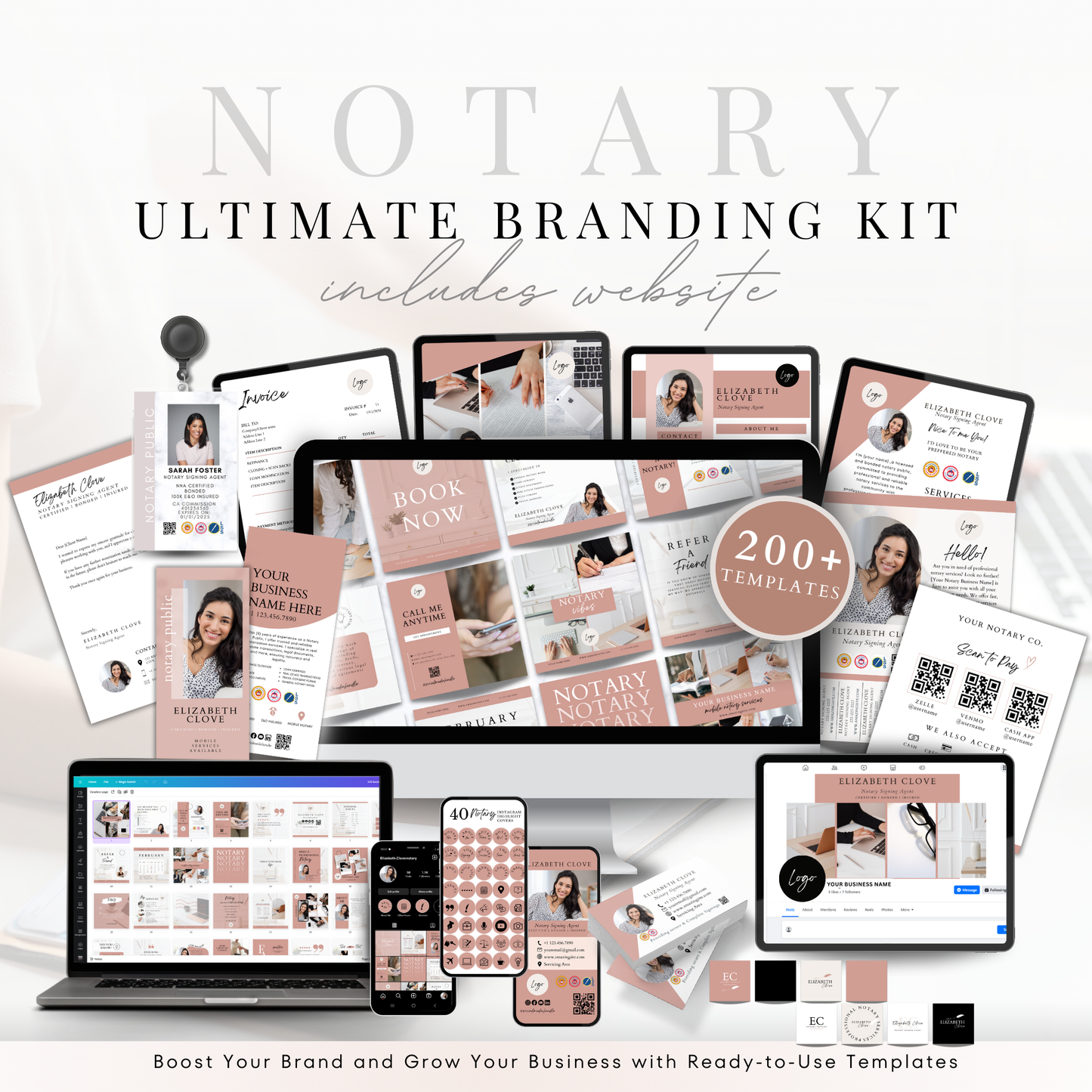 Ultimate Notary Branding Kit - Peach