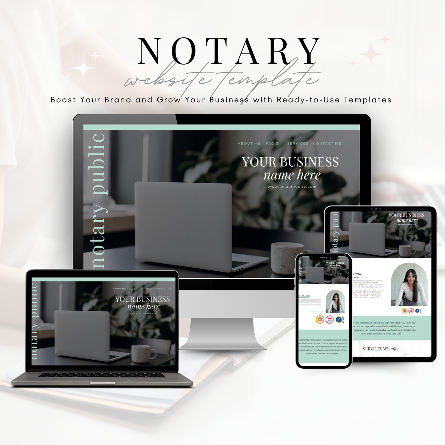 Notary Canva Website - Teal