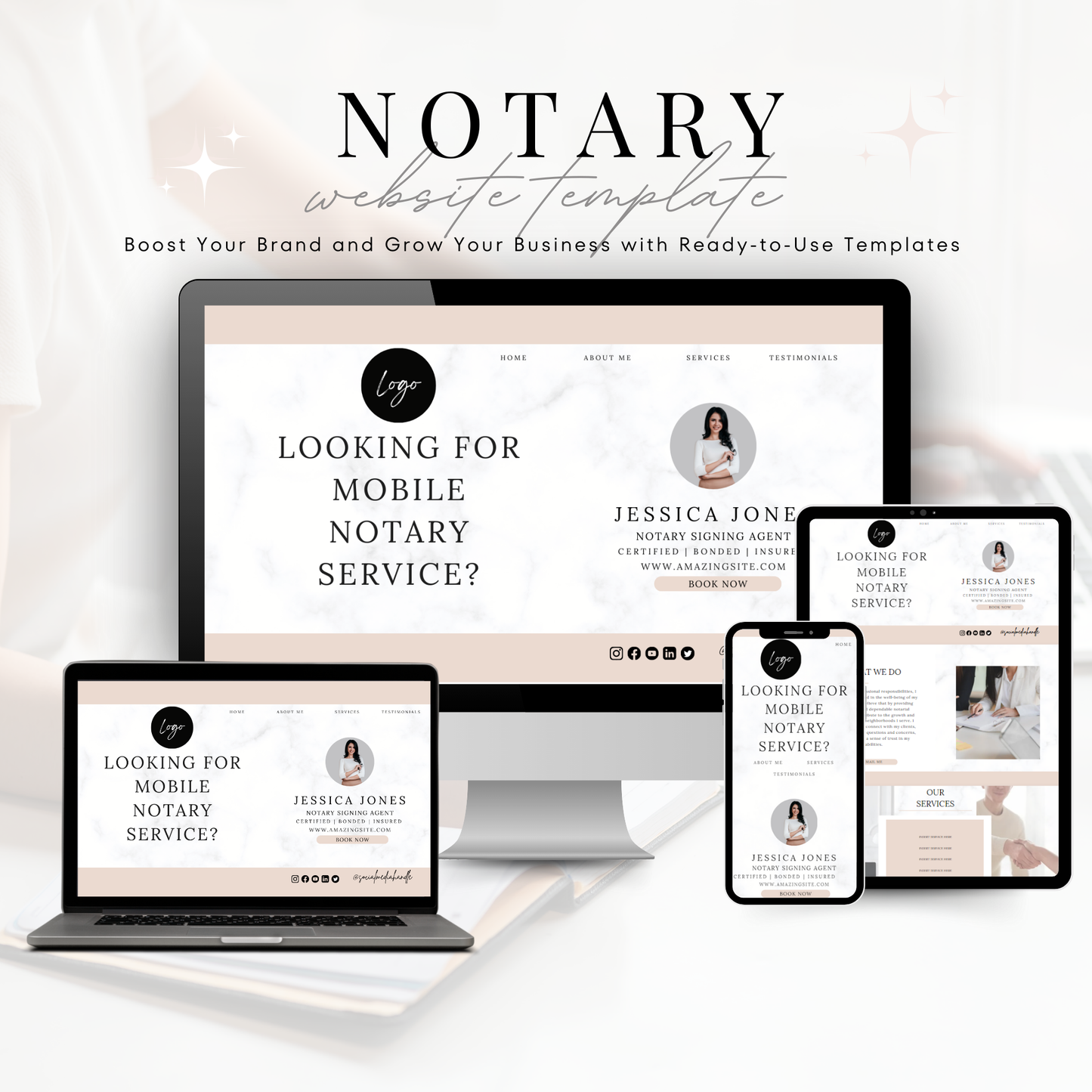 Notary Canva Website - Beige