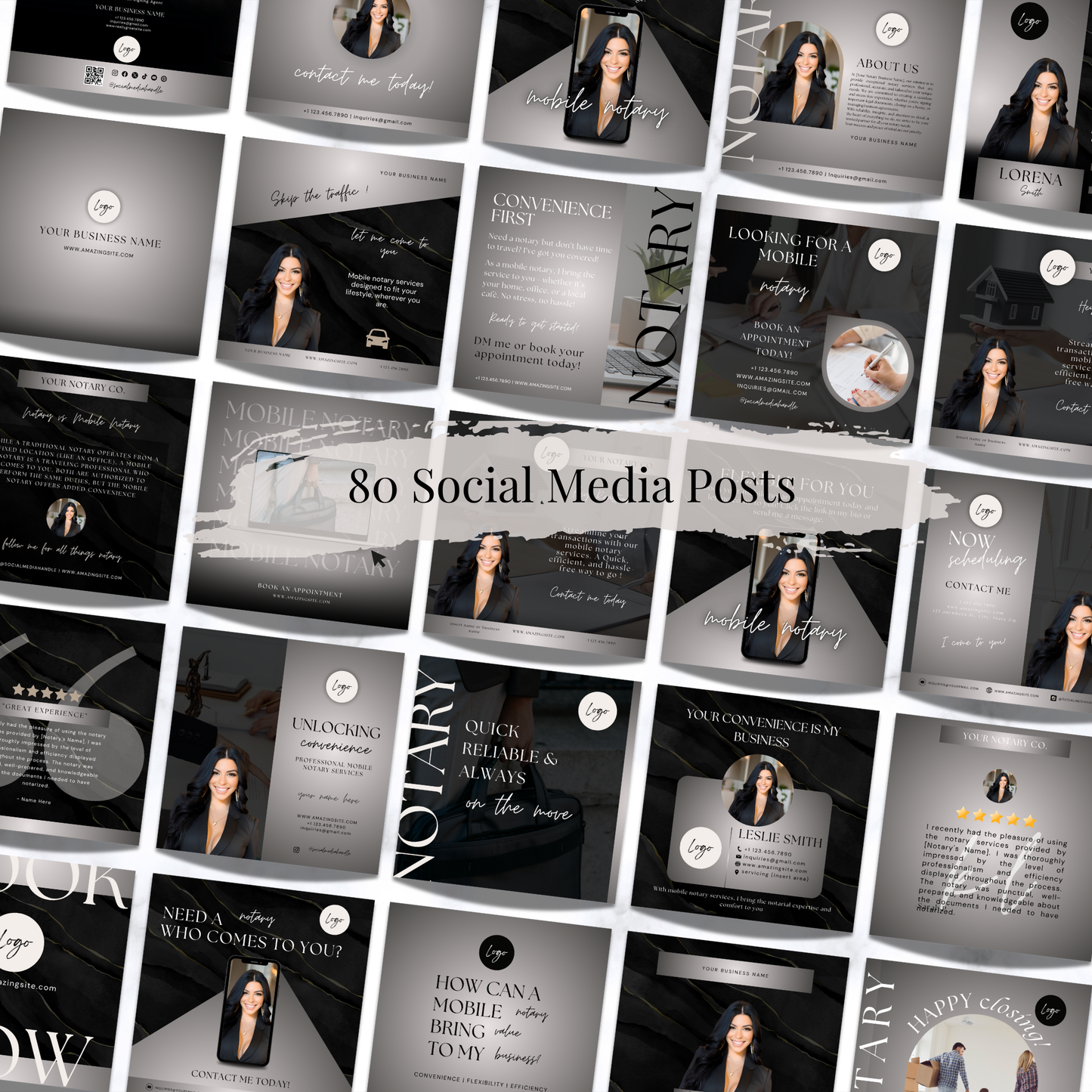 Notary Social Media Kit - Luxury Black