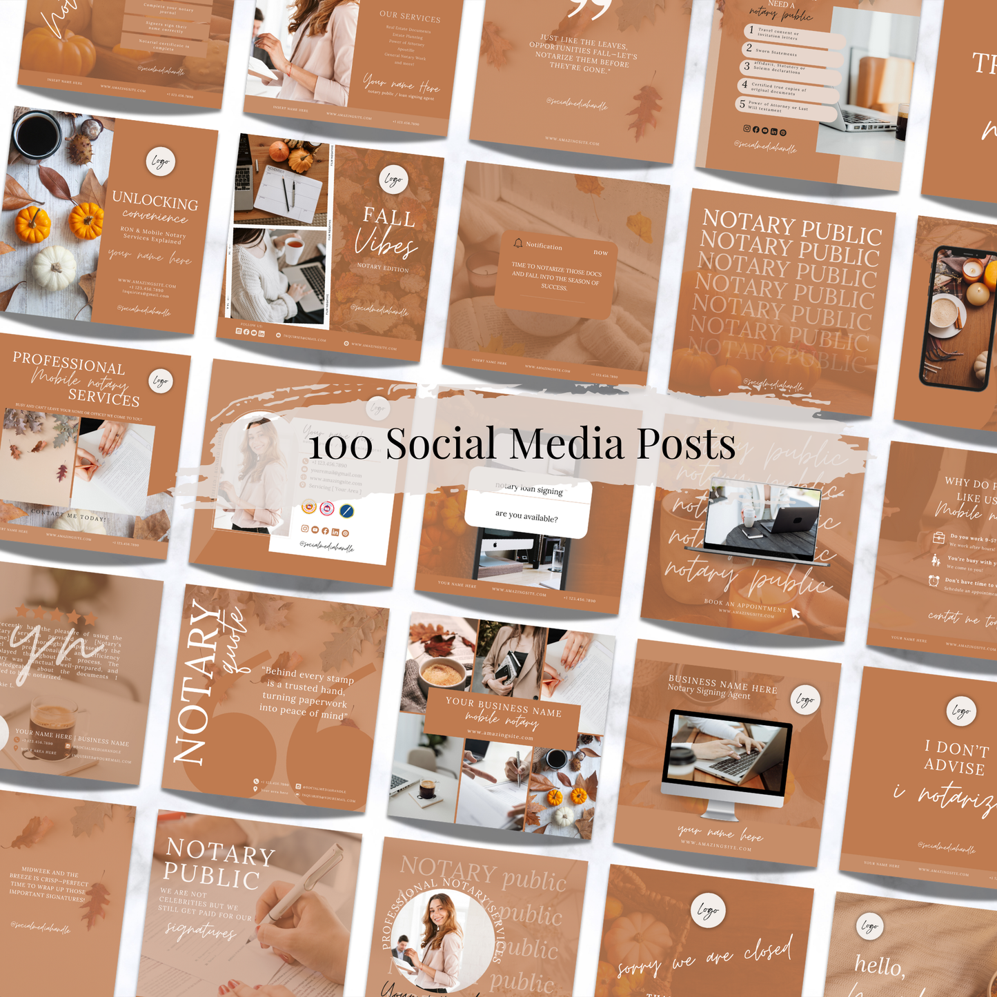 Notary Social Media Kit - Fall