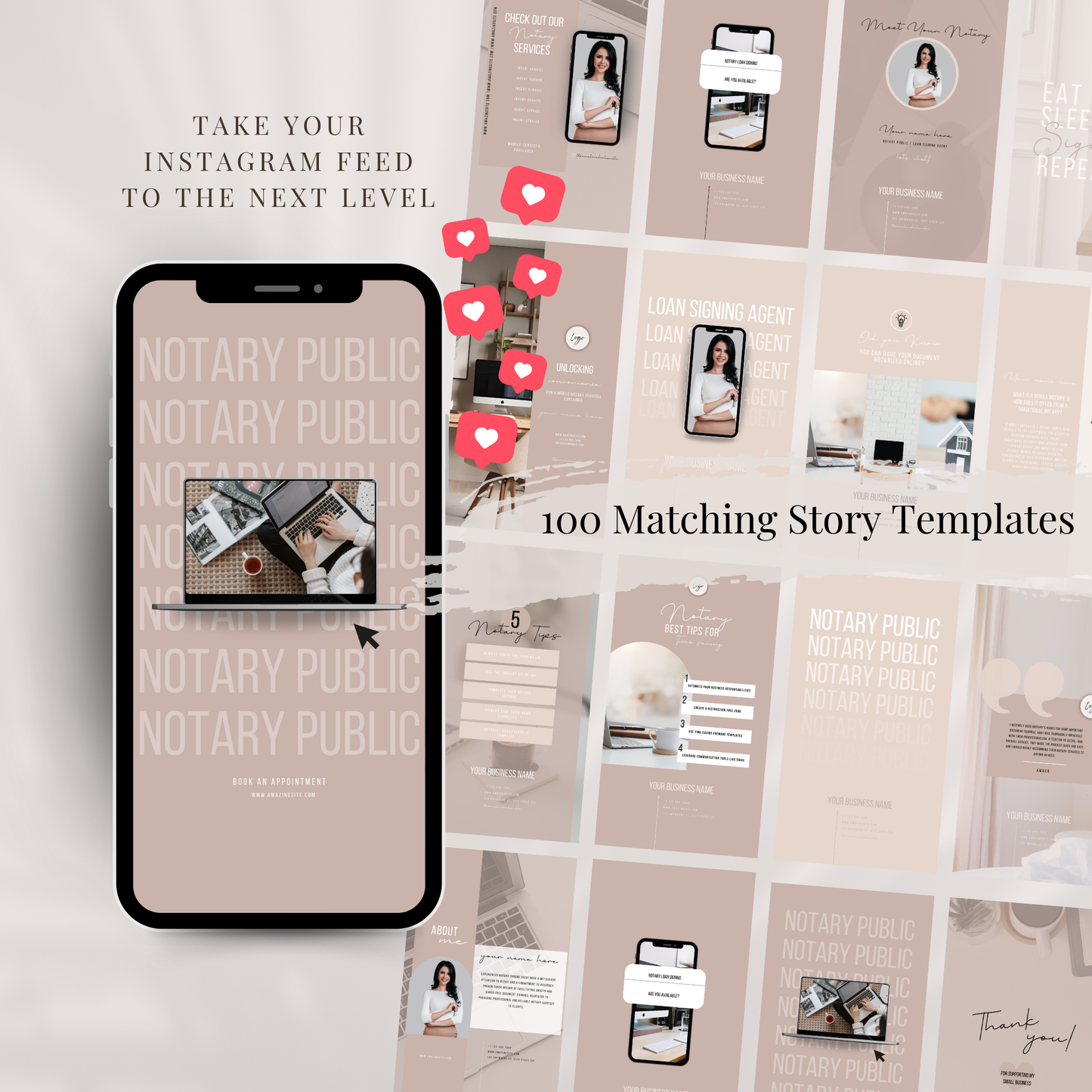 Notary Social Media Kit - Rose Gold