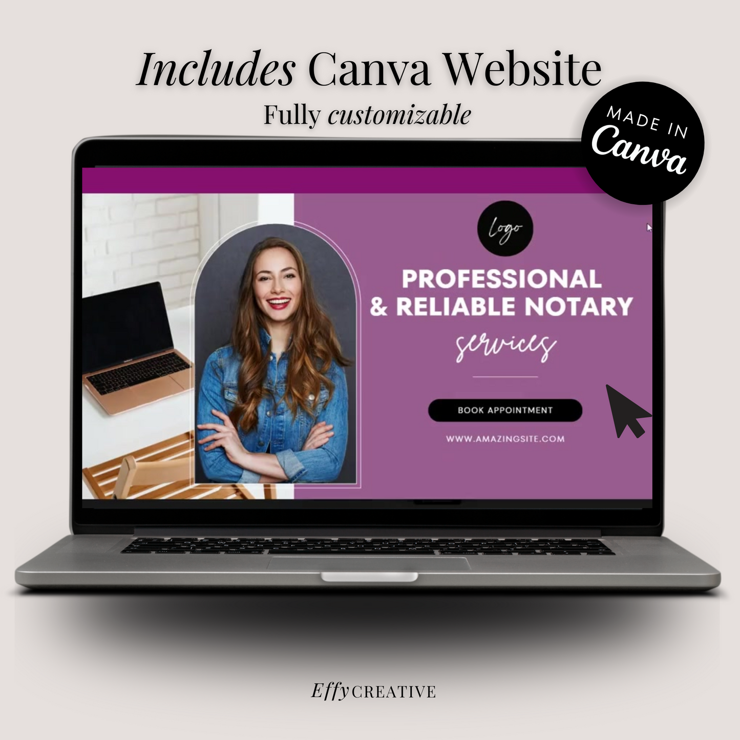 Ultimate Notary Branding Kit – Purple Aesthetic Templates for Social Media + Marketing