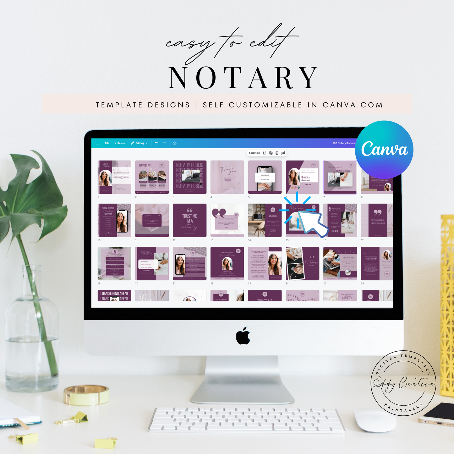 Notary Social Media Kit - Purple