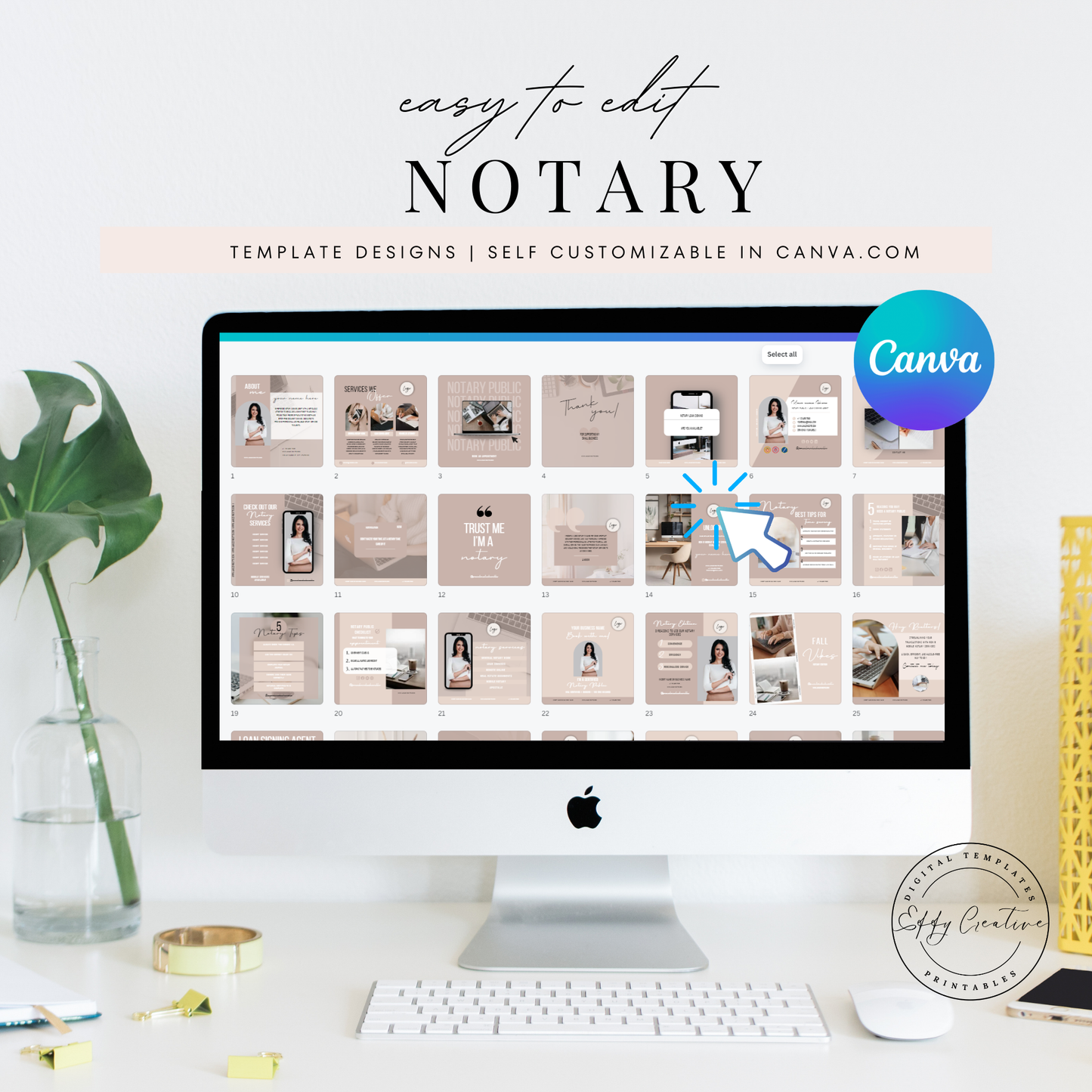 Notary Social Media Kit - Rose Gold