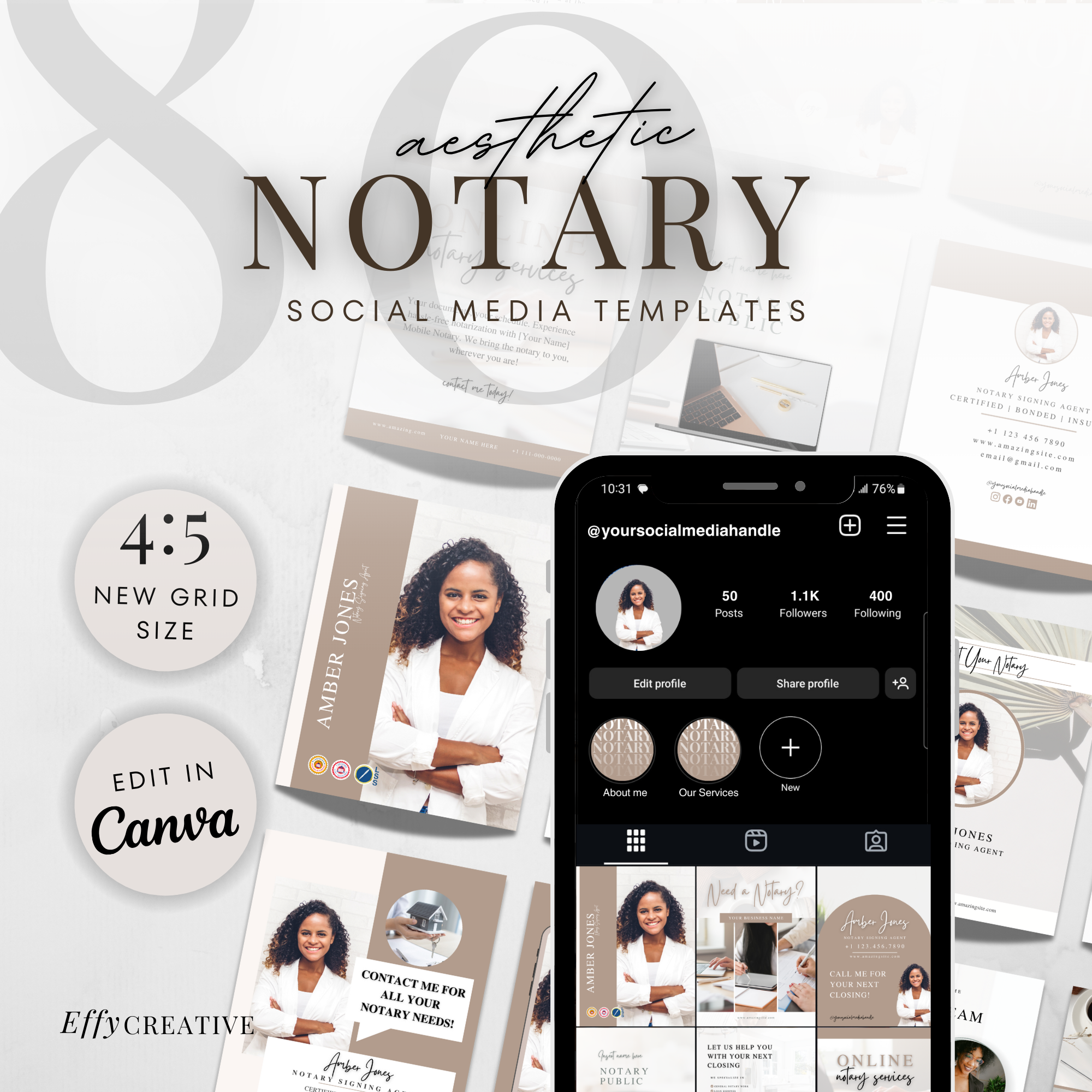 Notary Posts 80 Notary Social Media Posts 4:5 Ratio – effycreative